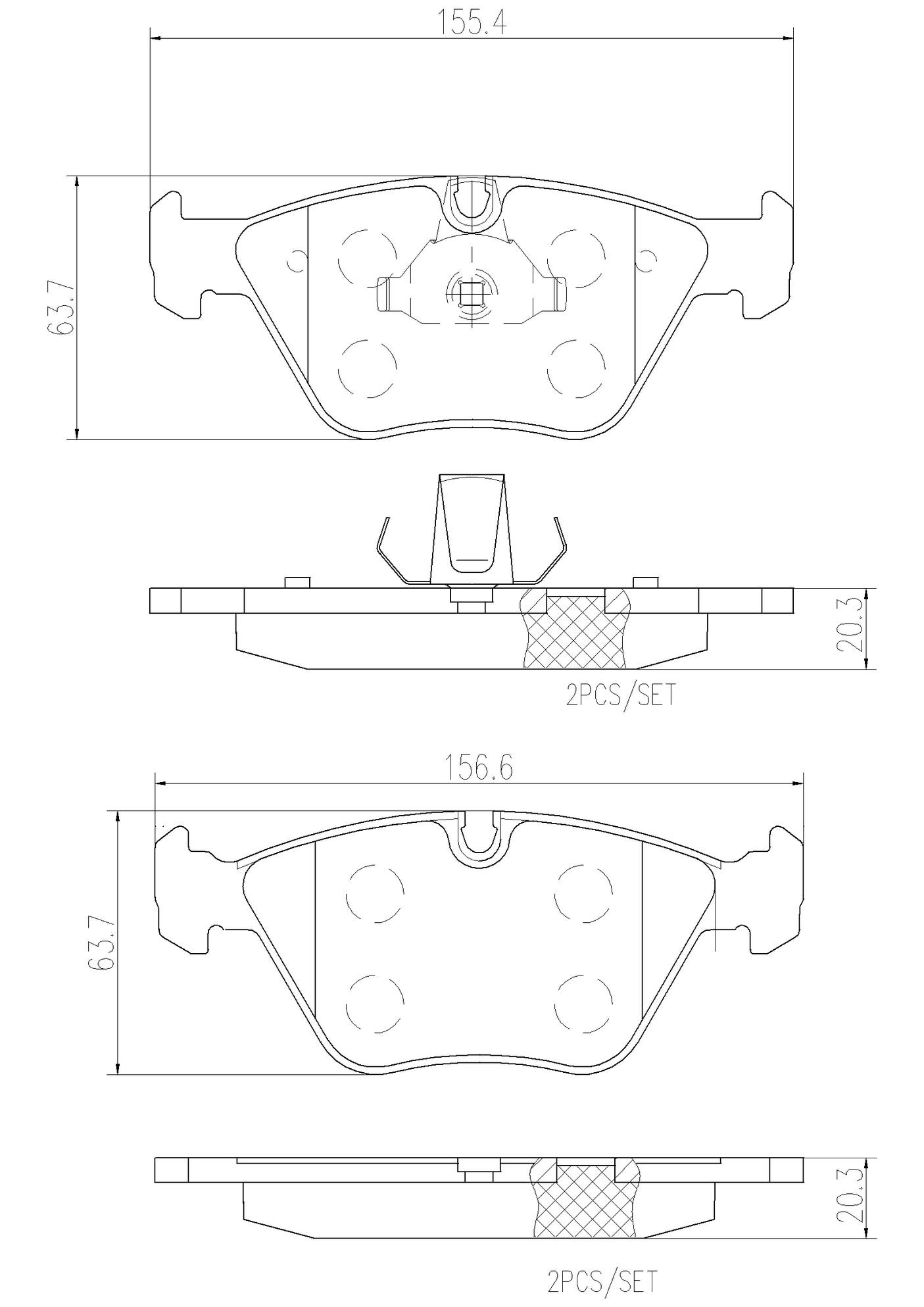 BMW Disc Brake Pad Set - Front (Ceramic) 34116779652 Brembo