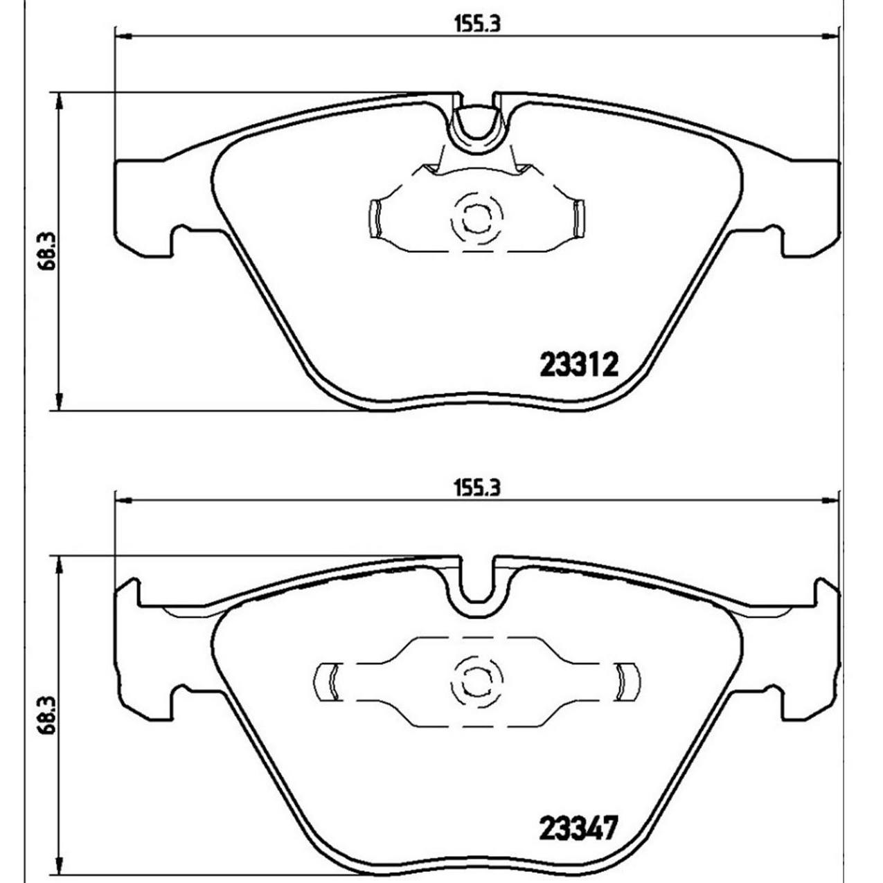 BMW Disc Brake Pad Set - Front (Low-Met) 34112283865 Brembo