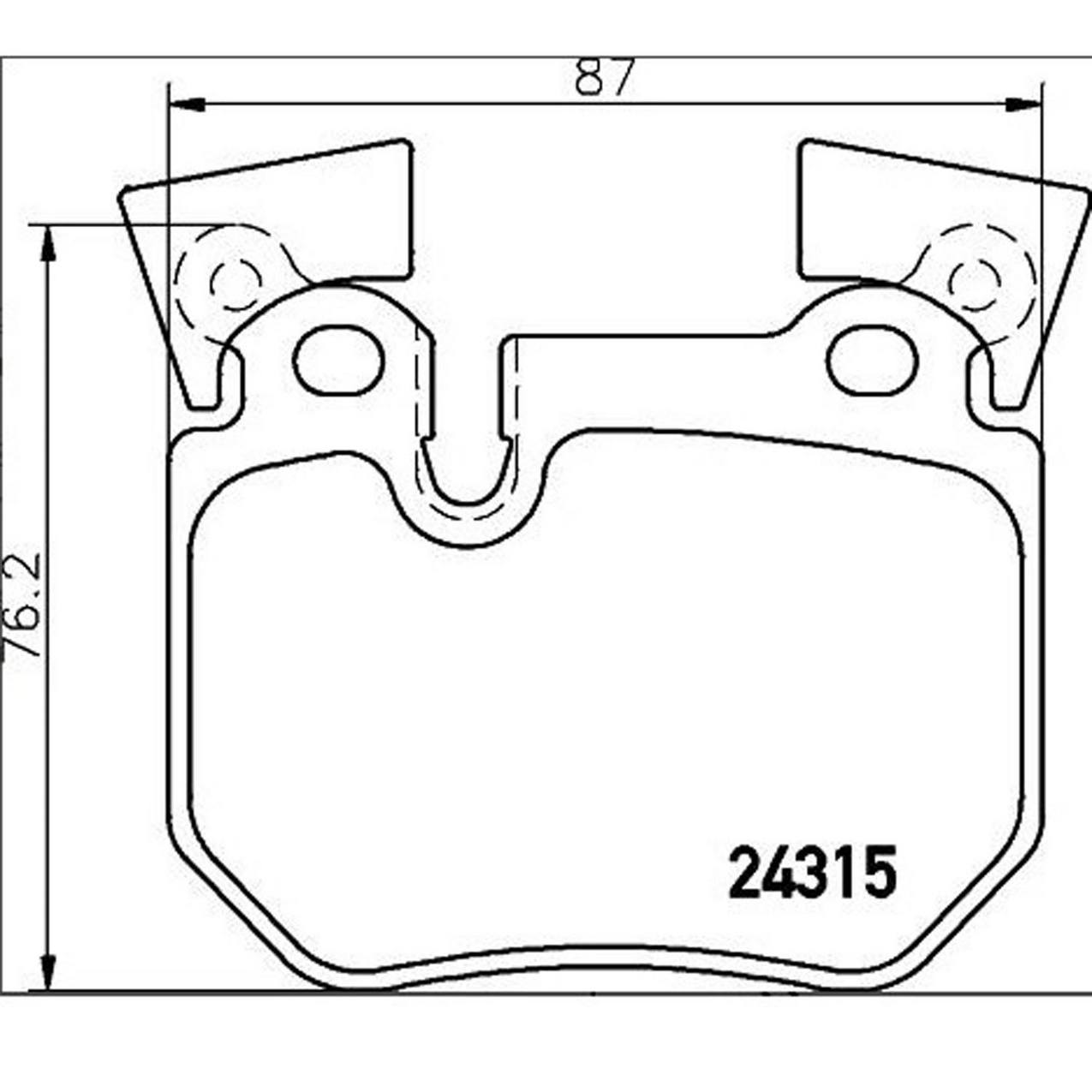 BMW Disc Brake Pad Set - Rear (Low-Met) 34216797863 Brembo