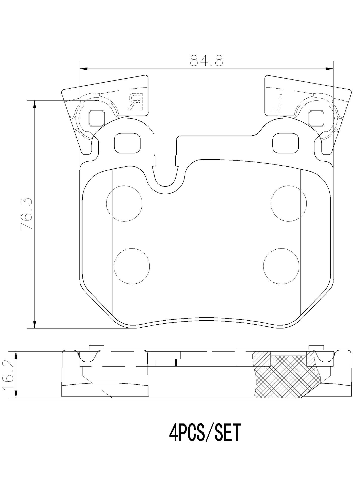 BMW Disc Brake Pad Set - Rear (Ceramic) 34216797863 Brembo