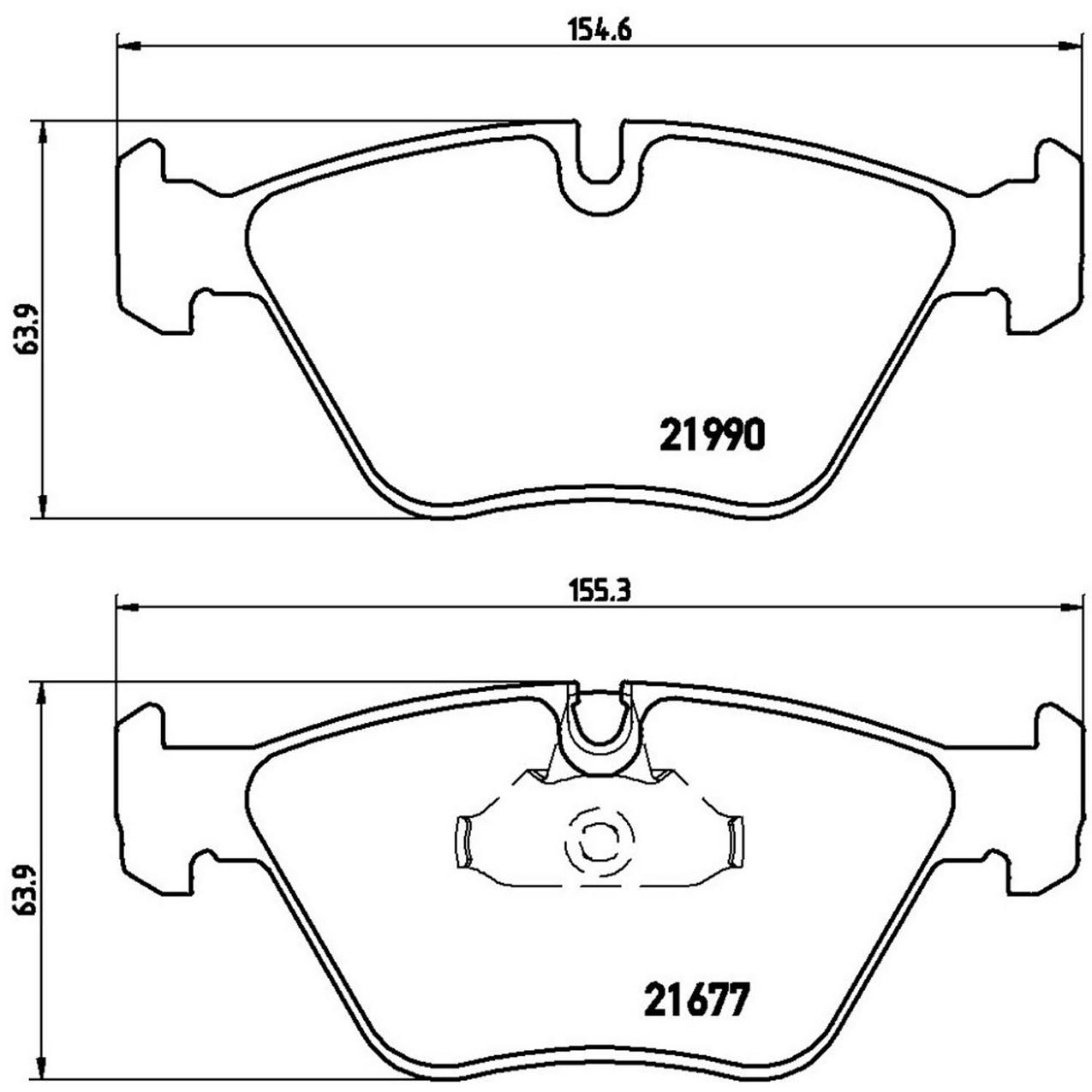 BMW Disc Brake Pad Set - Front (Low-Met) 34116761280 Brembo