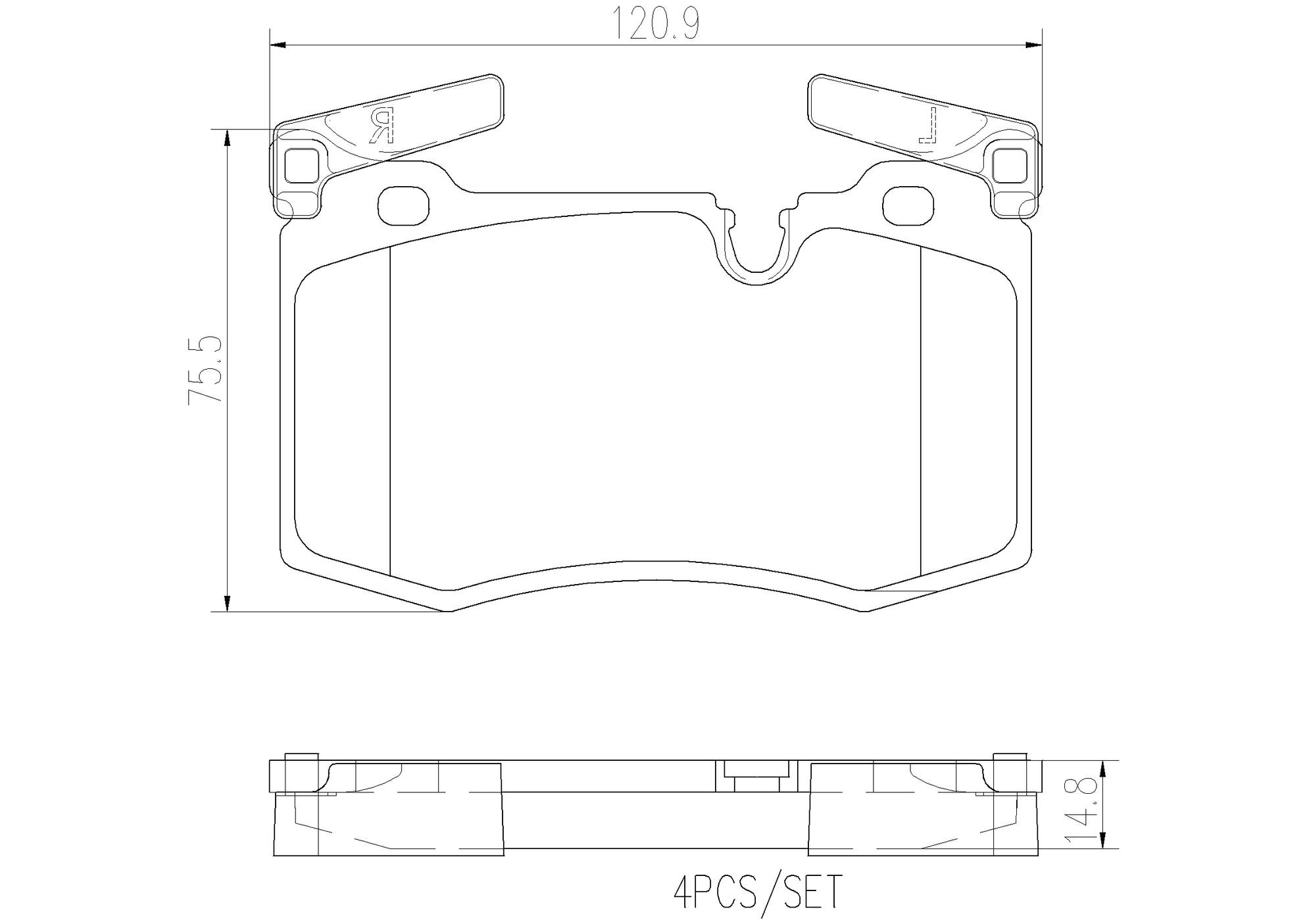 Mini Disc Brake Pad Set - Front (Ceramic) 34116789157 Brembo