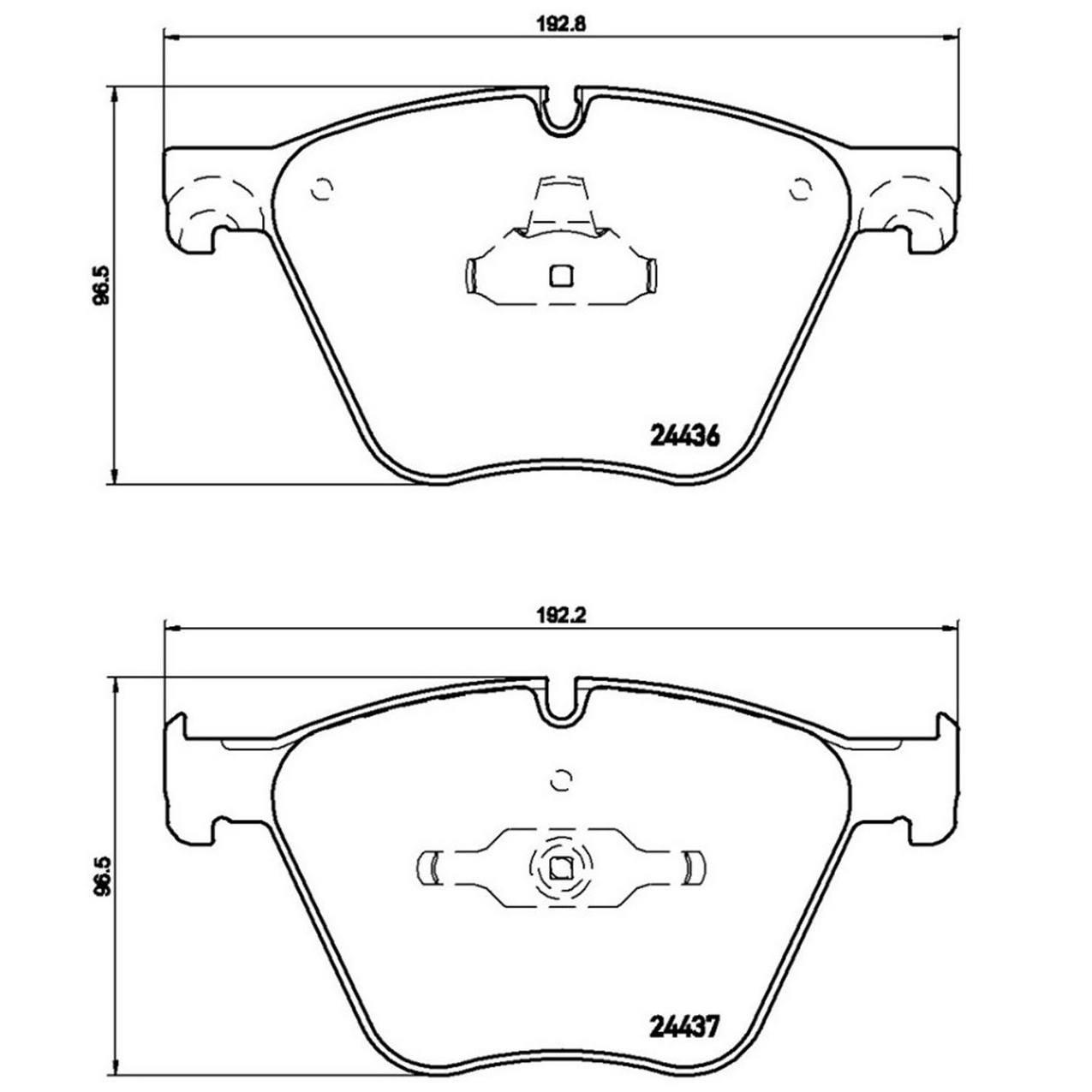 BMW Disc Brake Pad Set - Front (Low-Met) 34116794464 Brembo