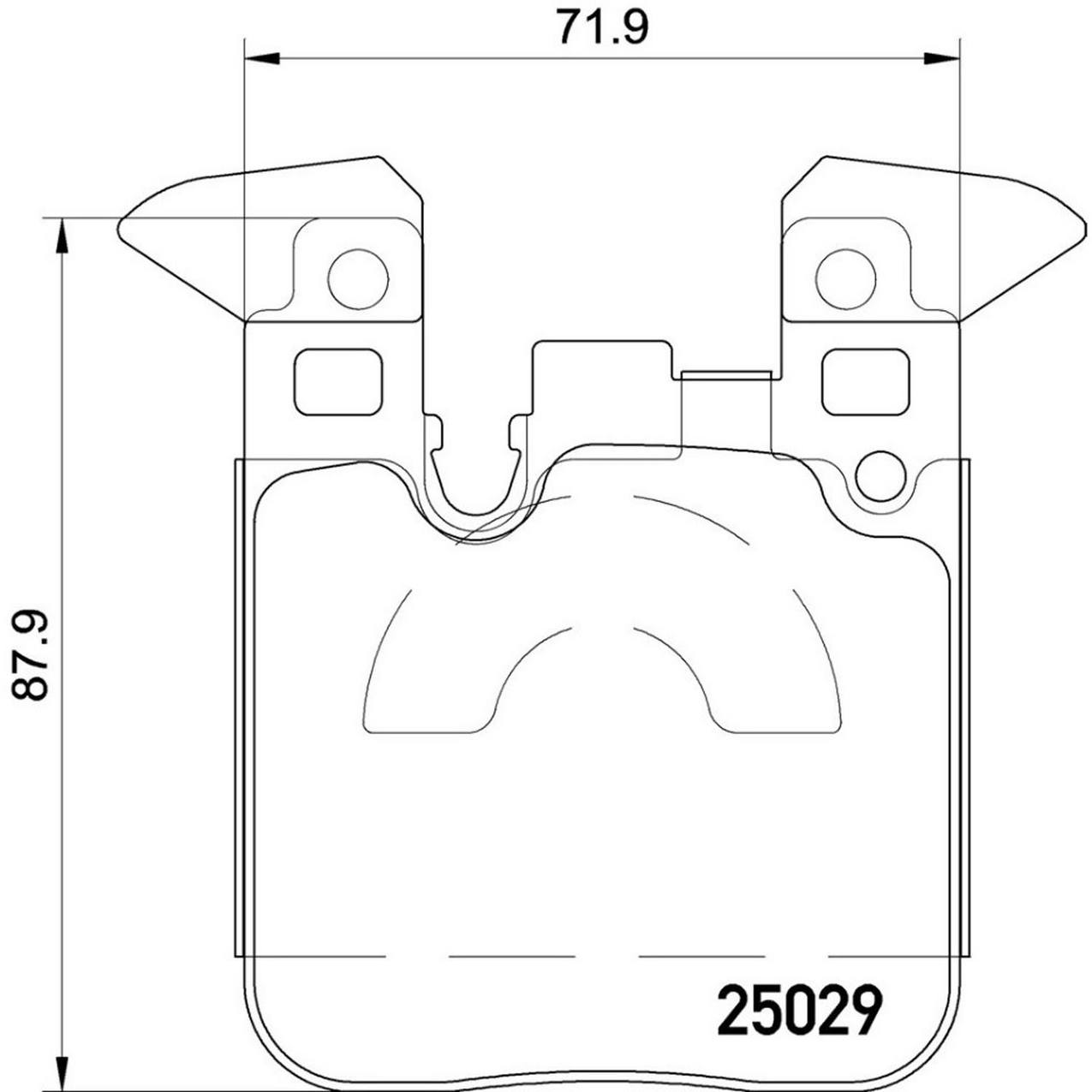 BMW Disc Brake Pad Set - Rear (Low-Met) 34218099354 Brembo