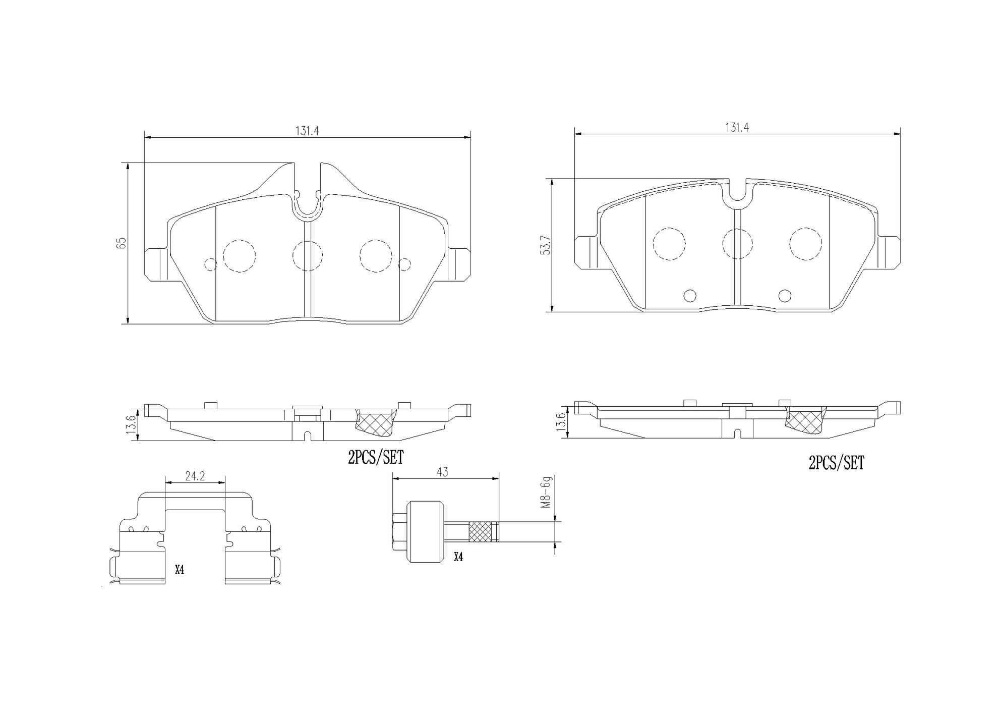 BMW Disc Brake Pad Set - Front (Ceramic) 34116862309 Brembo