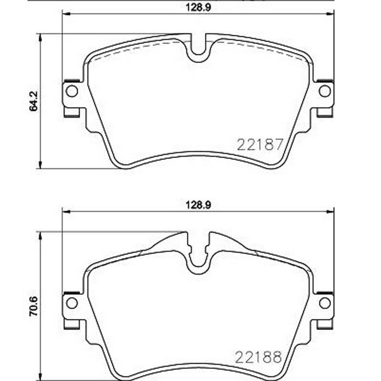 Mini Disc Brake Pad Set - Front (Low-Met) 34106863293 Brembo