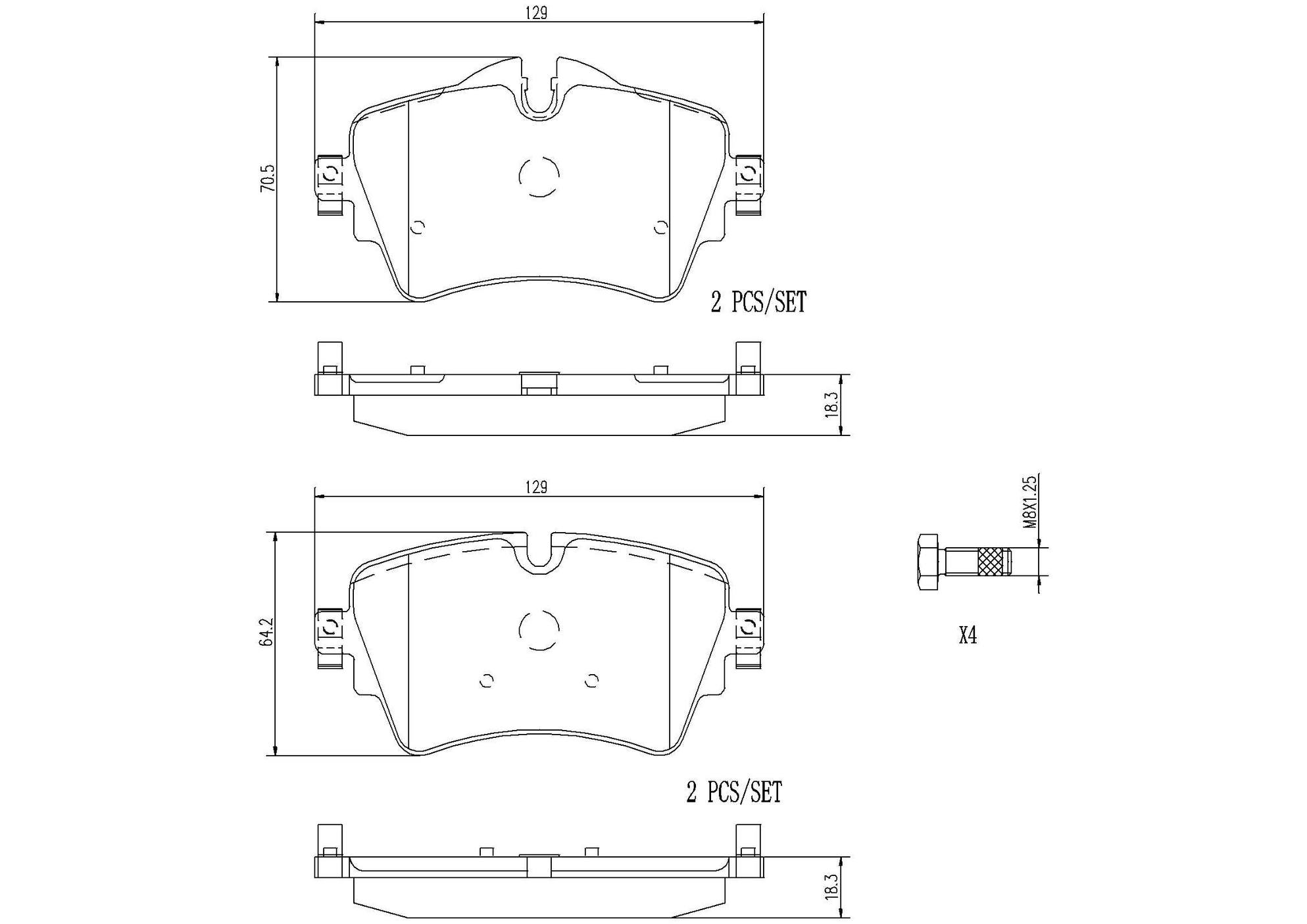 Mini Disc Brake Pad Set - Front (Ceramic) 34106863293 Brembo