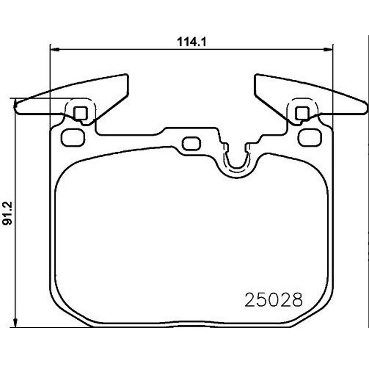 BMW Disc Brake Pad Set - Front (Low-Met) 34116878882 Brembo