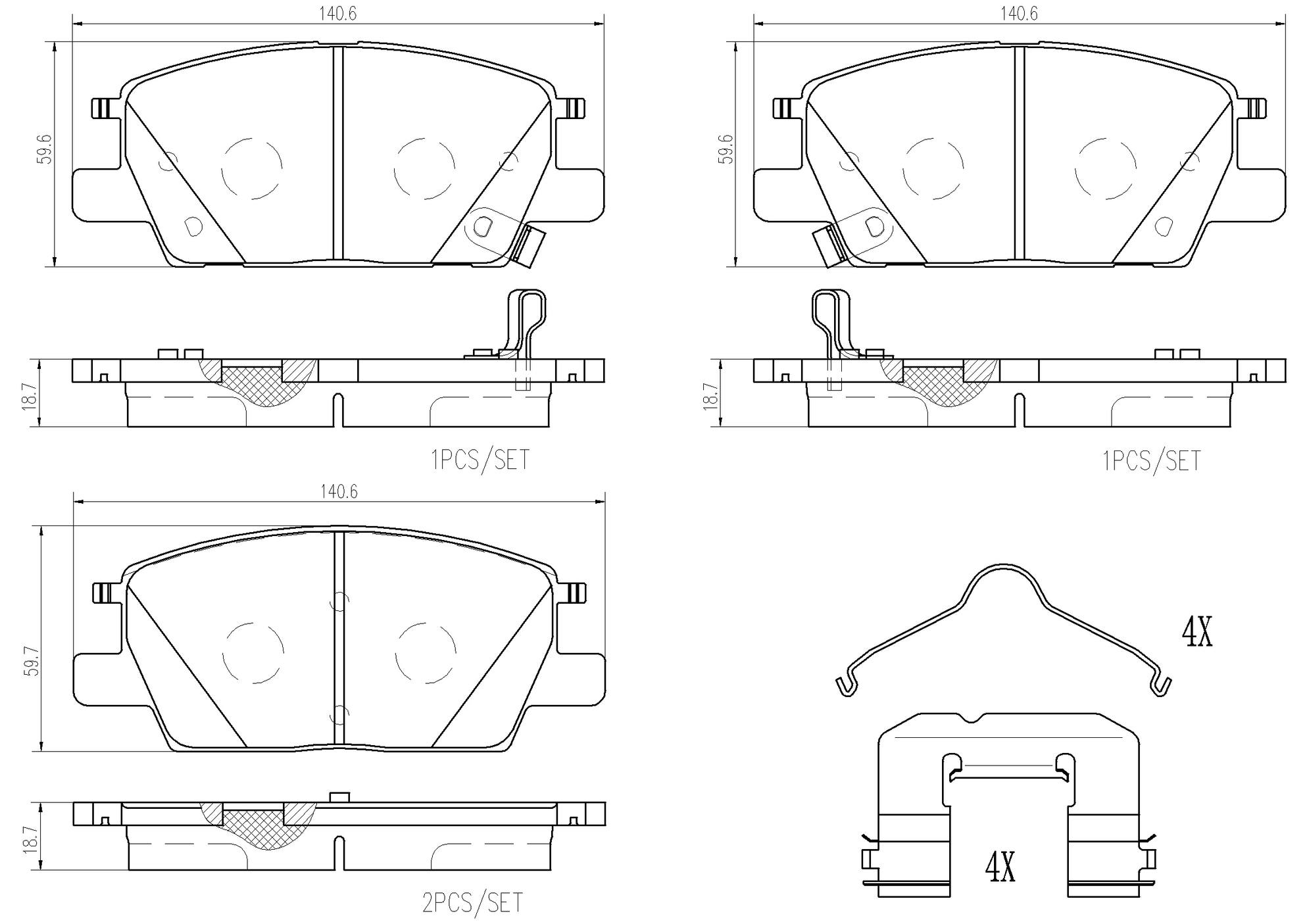 Buick Chevrolet GMC Disc Brake Pad Set - Front (Ceramic) 84206102 Brembo