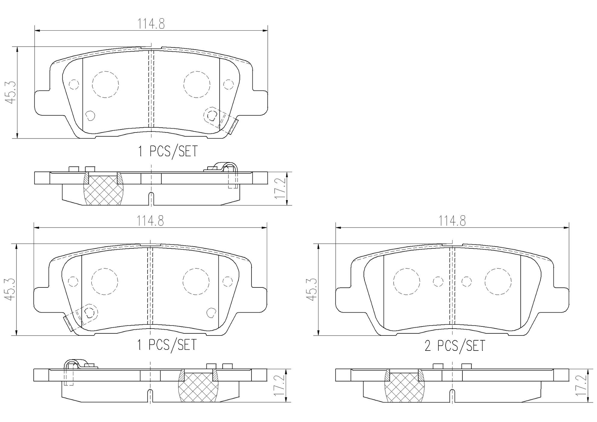 Cadillac Disc Brake Pad Set – Rear (Ceramic) 23316762 Brembo Brembo P09023N