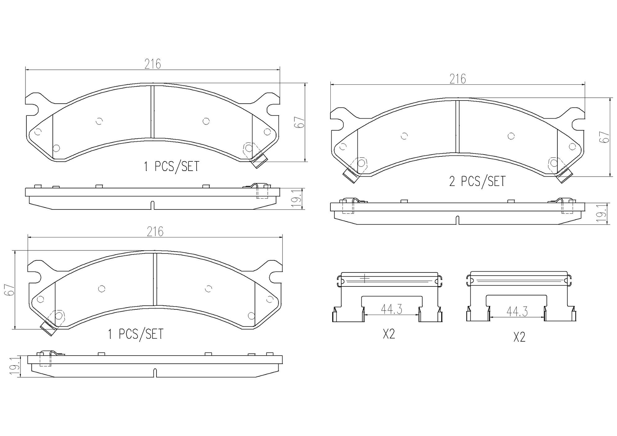 Cadillac Chevrolet GMC Disc Brake Pad Set - Front (Ceramic) 84292733 Brembo