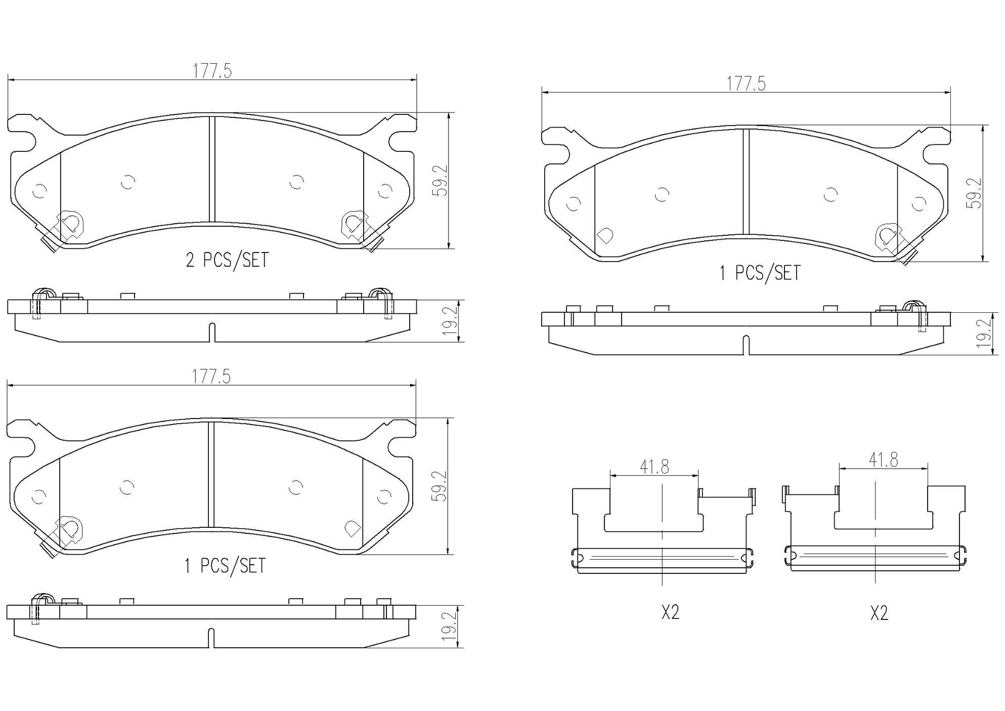 Cadillac Chevrolet GMC Disc Brake Pad and Rotor Kit - Front (305mm) (Ceramic) Brembo