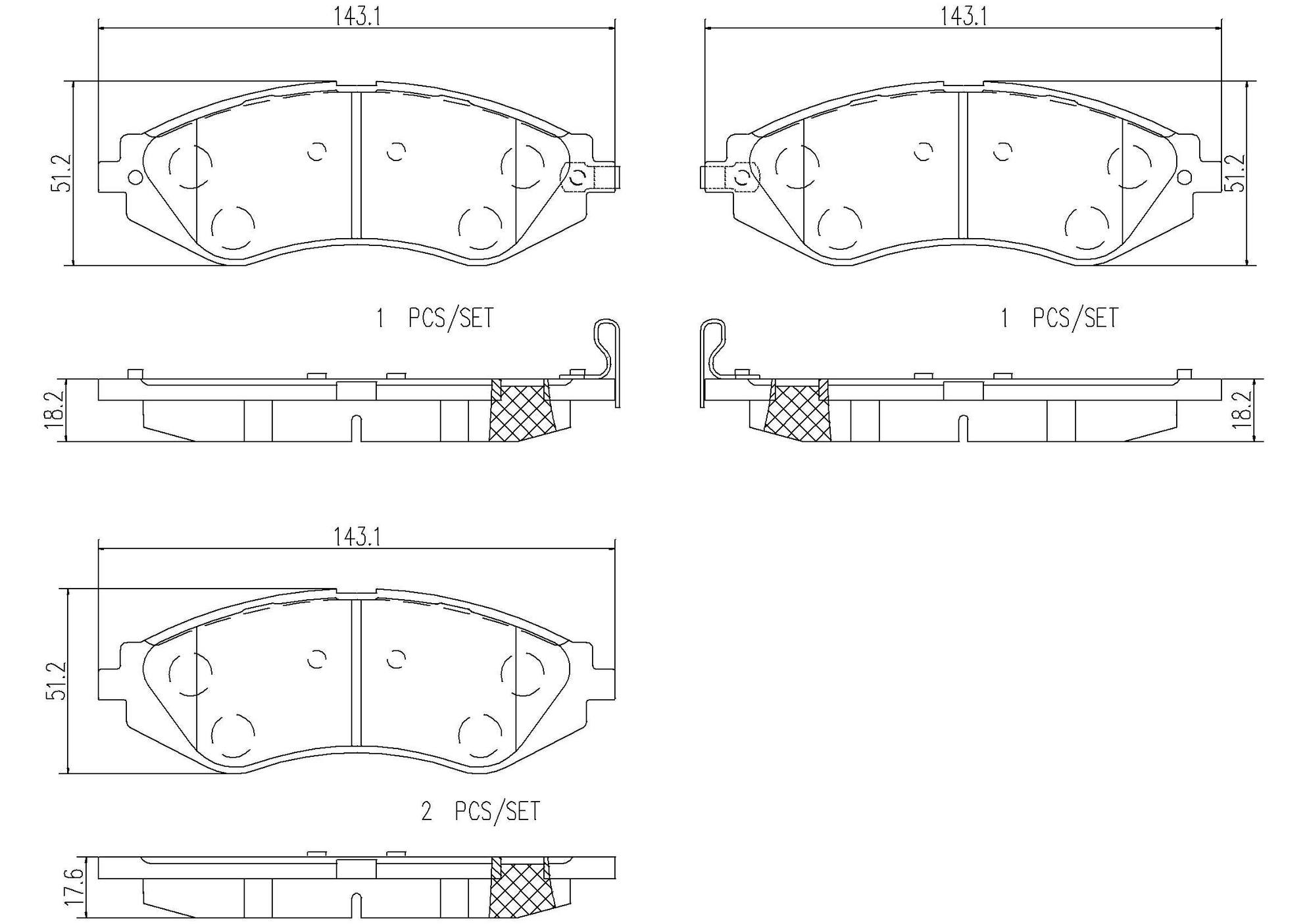 Chevrolet Pontiac Suzuki Disc Brake Pad Set - Front (Ceramic) 96534655 Brembo