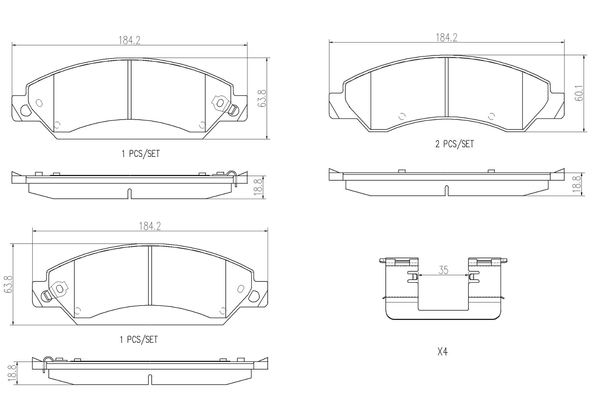 Cadillac Chevrolet GMC Disc Brake Pad Set – Front (Ceramic) 89059119 ...