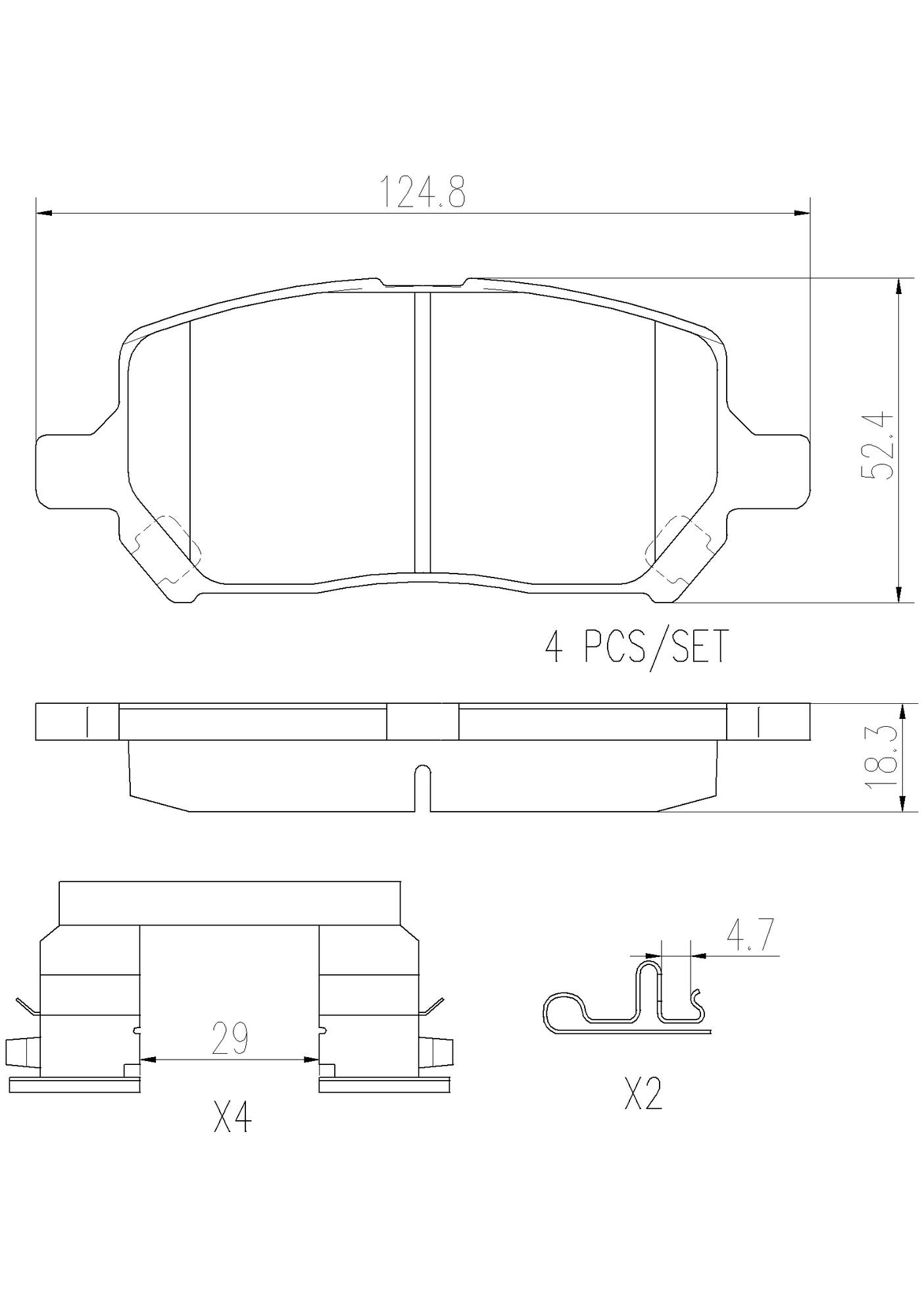 Chevrolet Pontiac Saturn Disc Brake Pad Set - Front (Ceramic) 25906723 Brembo