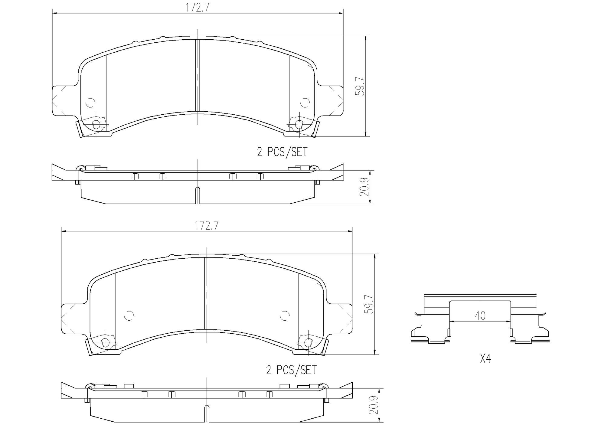 Chevrolet GMC Disc Brake Pad Set - Rear (Ceramic) 84394374 Brembo