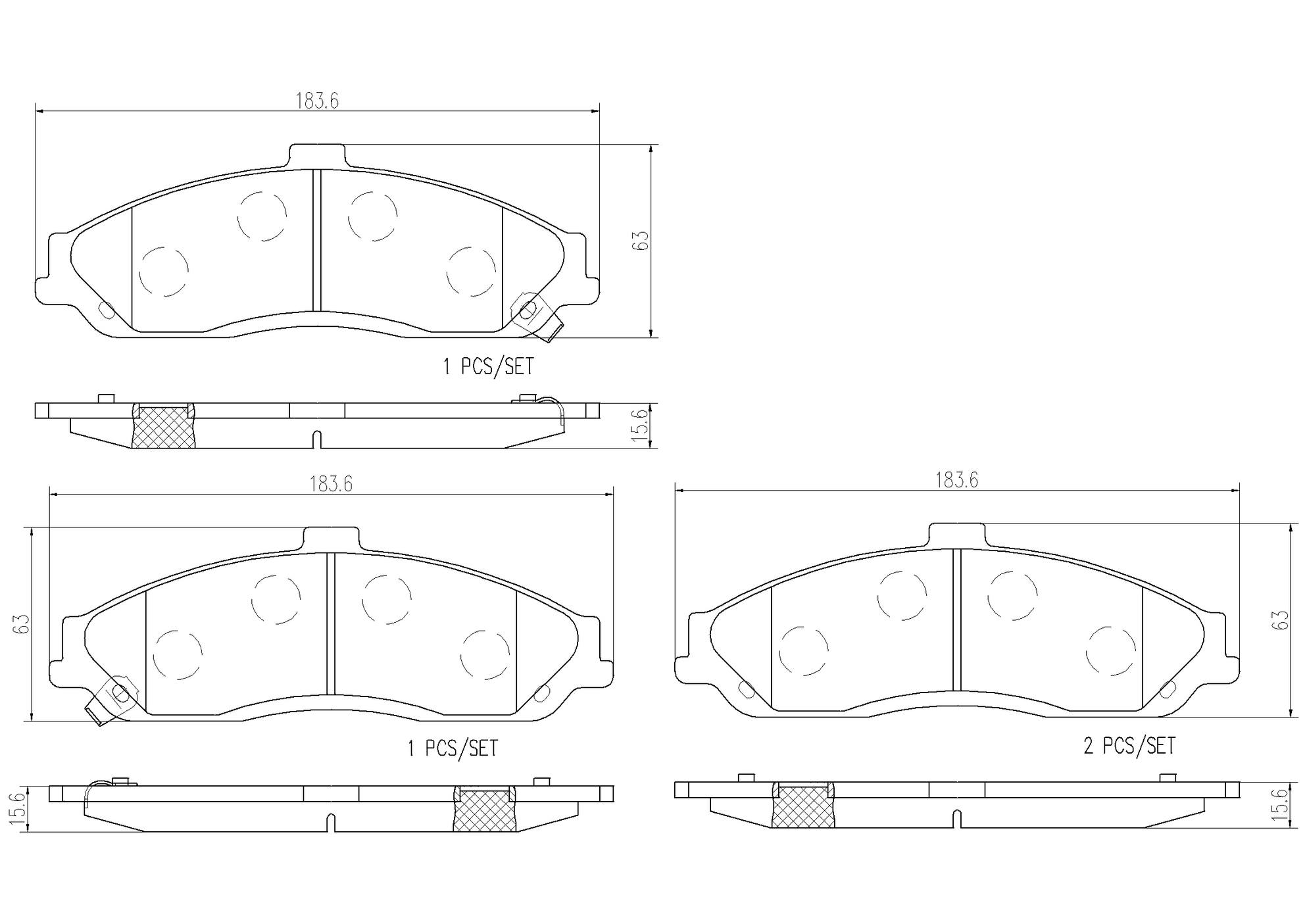 Cadillac Chevrolet Pontiac Disc Brake Pad Set - Front (Ceramic) 89060211 Brembo