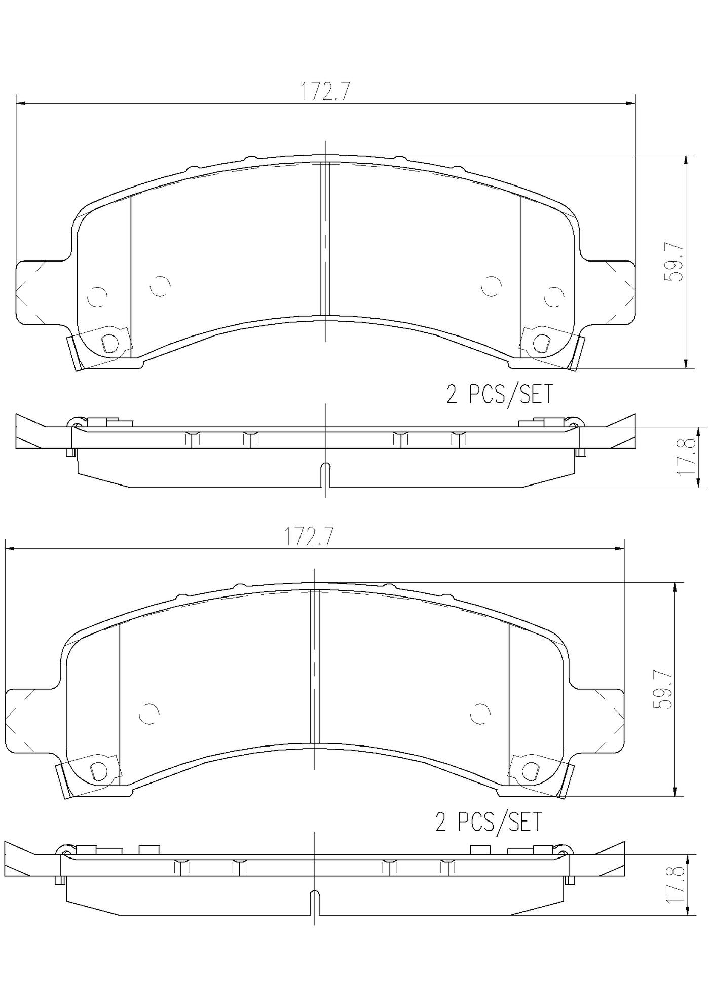 Cadillac Chevrolet GMC Disc Brake Pad Set - Rear (Ceramic) 89027010 Brembo