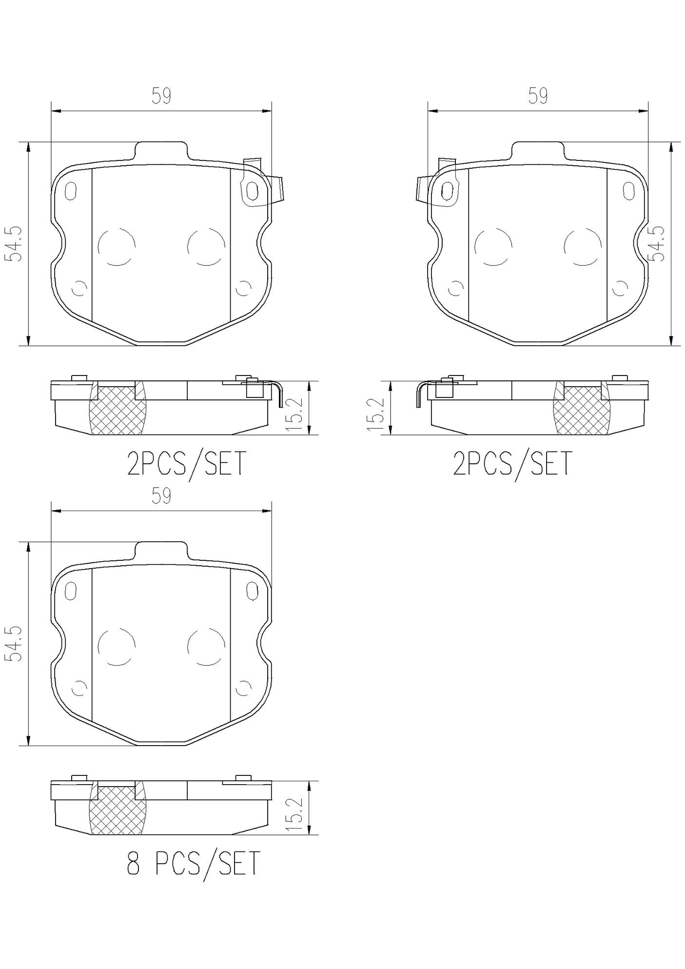 Chevrolet Disc Brake Pad Set - Front (Ceramic) 19153019 Brembo