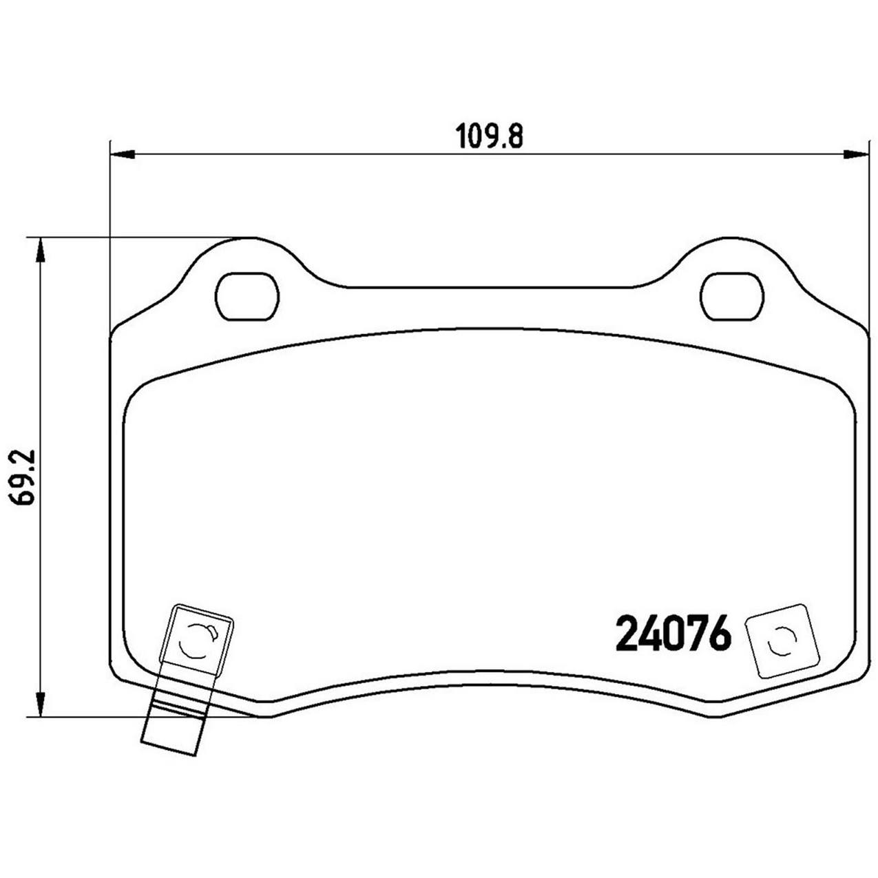 Cadillac Chevrolet Chrysler Disc Brake Pad Set - Rear (Low-Met) 89047744 Brembo