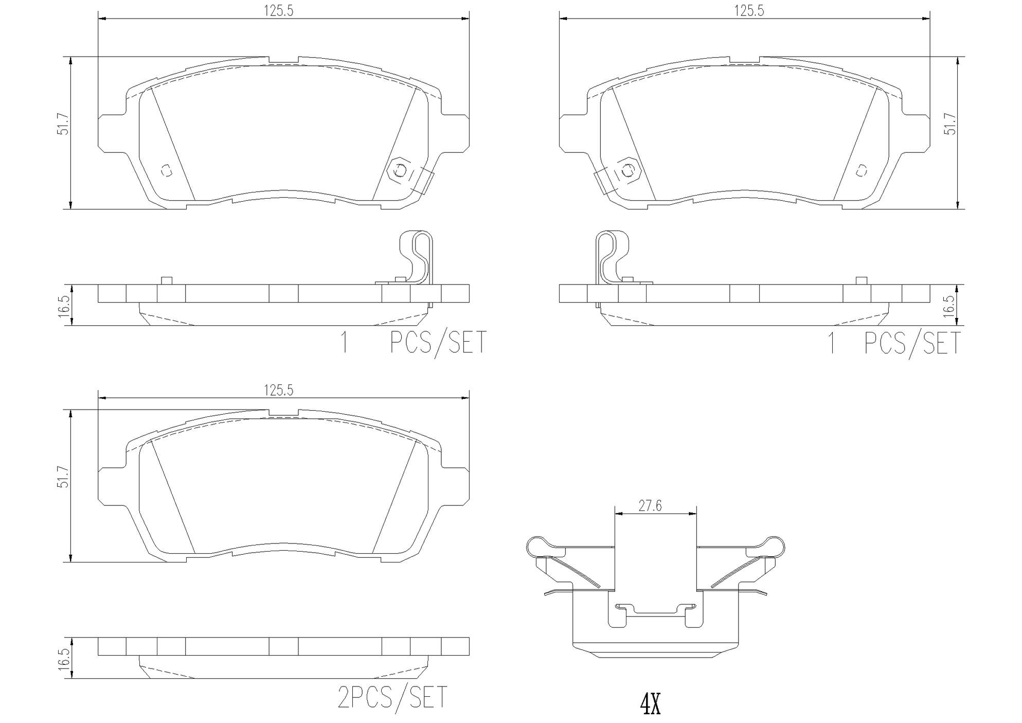 Mazda Disc Brake Pad Set - Front (Ceramic) D0YN3328ZB Brembo