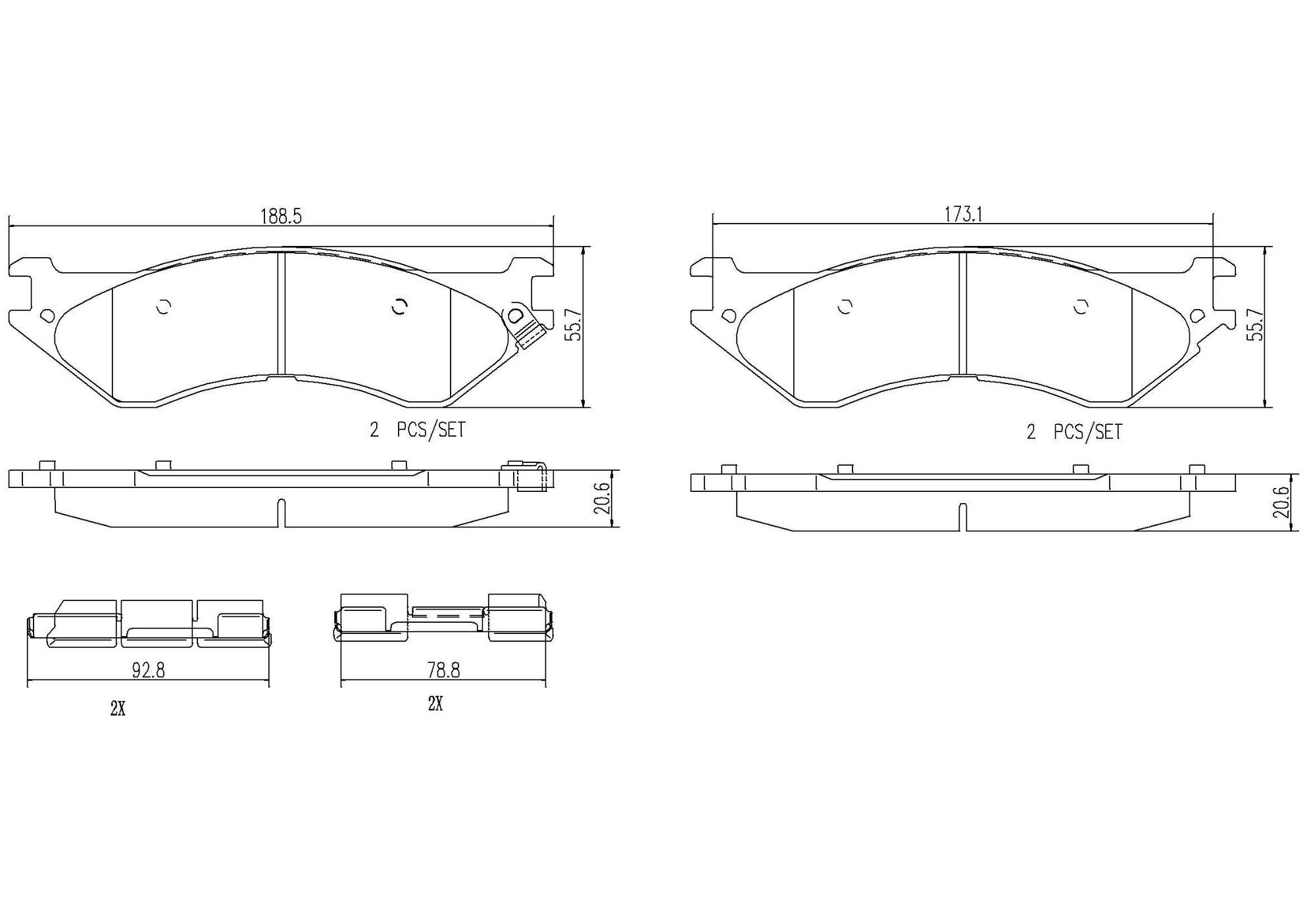 Dodge Disc Brake Pad and Rotor Kit - Rear (352mm) (Ceramic) Brembo