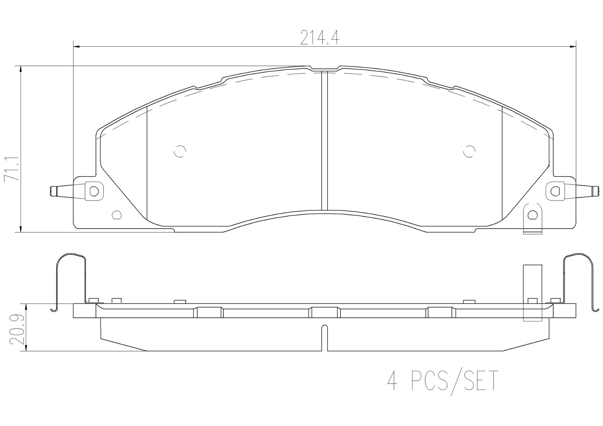 Ram Dodge Disc Brake Pad Set – Front (Ceramic) 68049148AA Brembo Brembo  P18039N