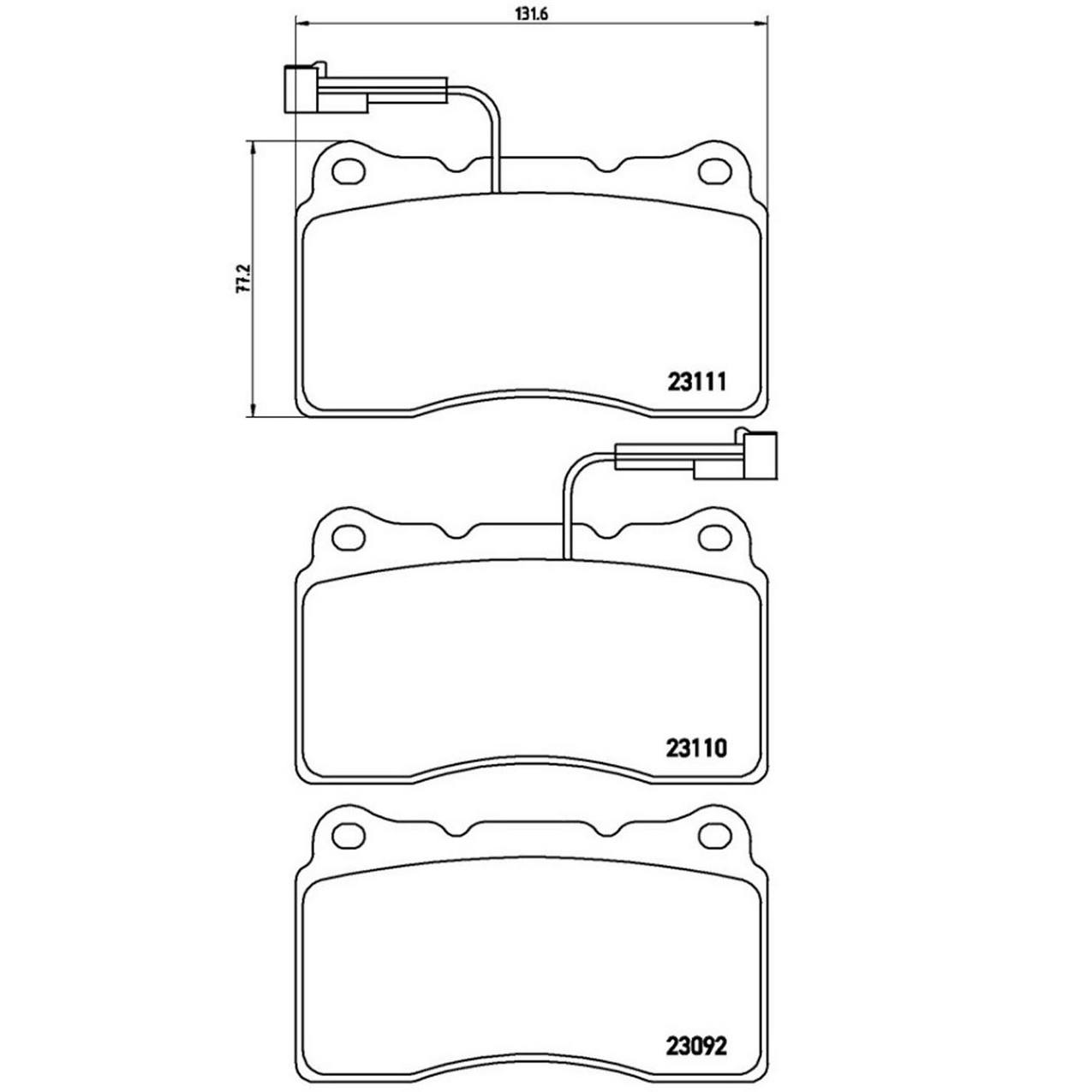 Volvo Disc Brake Pad Set - Front (Low-Met) 30748957 Brembo