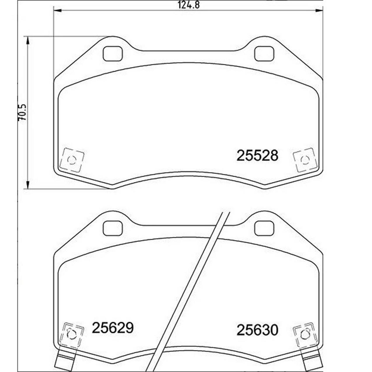 Mazda Chevrolet Disc Brake Pad Set - Front (Low-Met) 25808929 Brembo