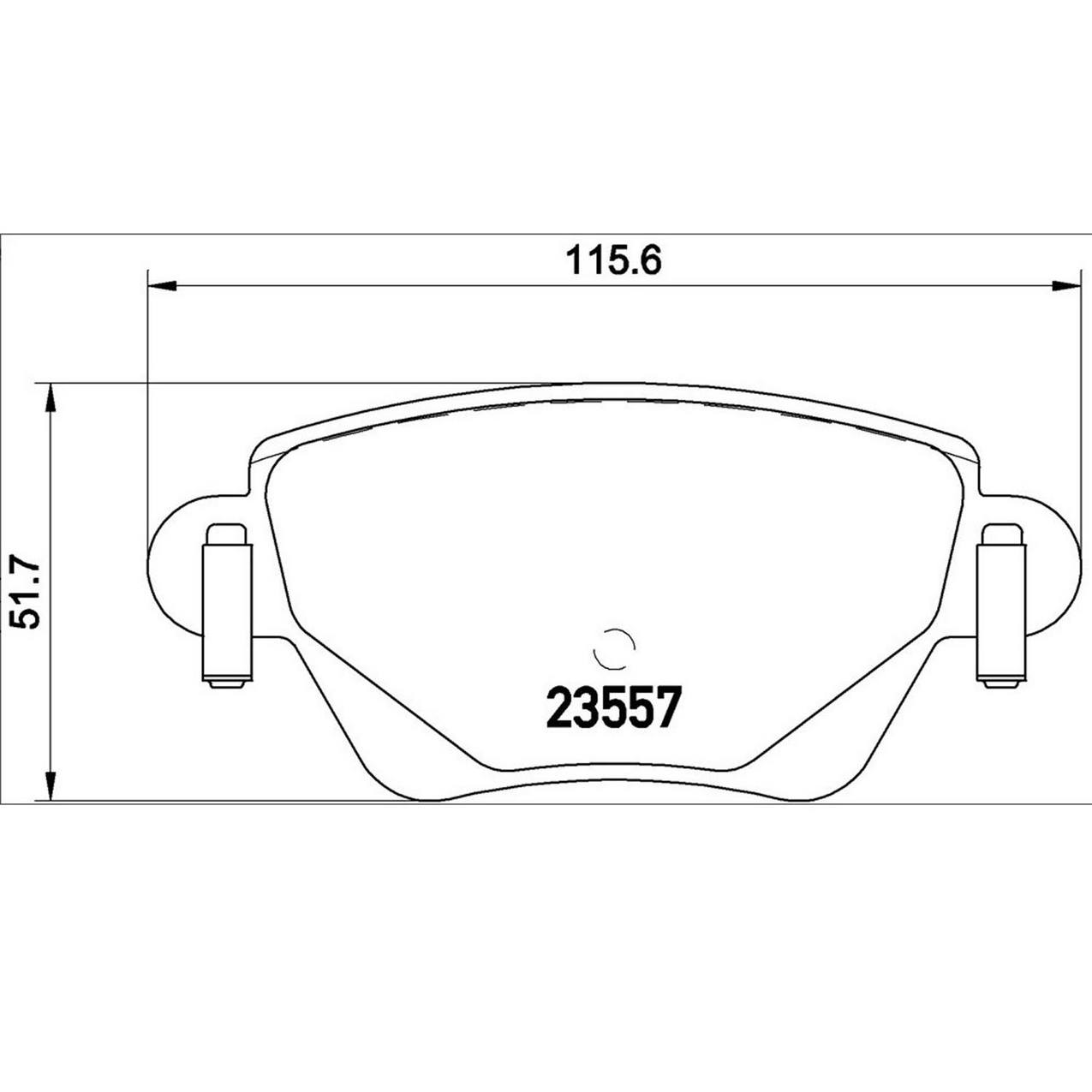 Jaguar Disc Brake Pad Set - Rear (Low-Met) C2S52080 Brembo