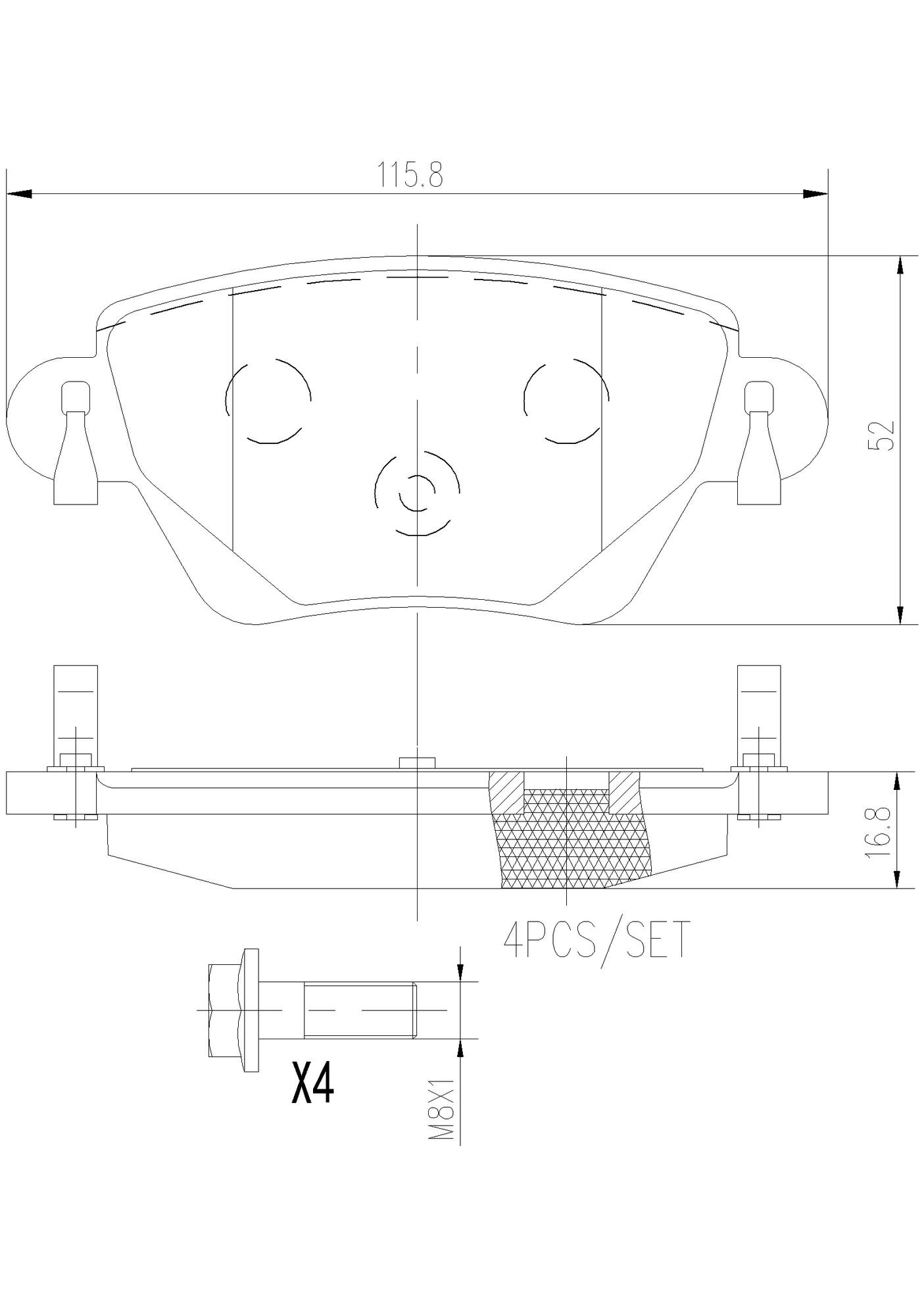 Jaguar Disc Brake Pad Set - Rear (Ceramic) C2S52080 Brembo