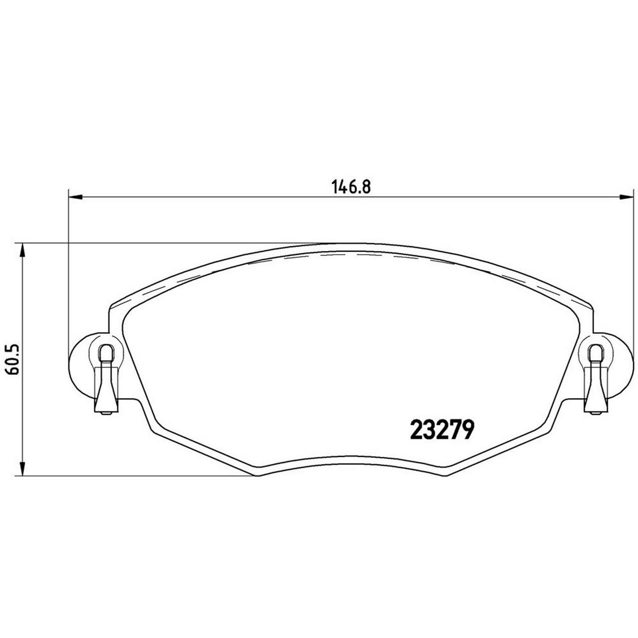 Jaguar Disc Brake Pad Set - Front (Low-Met) C2S48022 Brembo