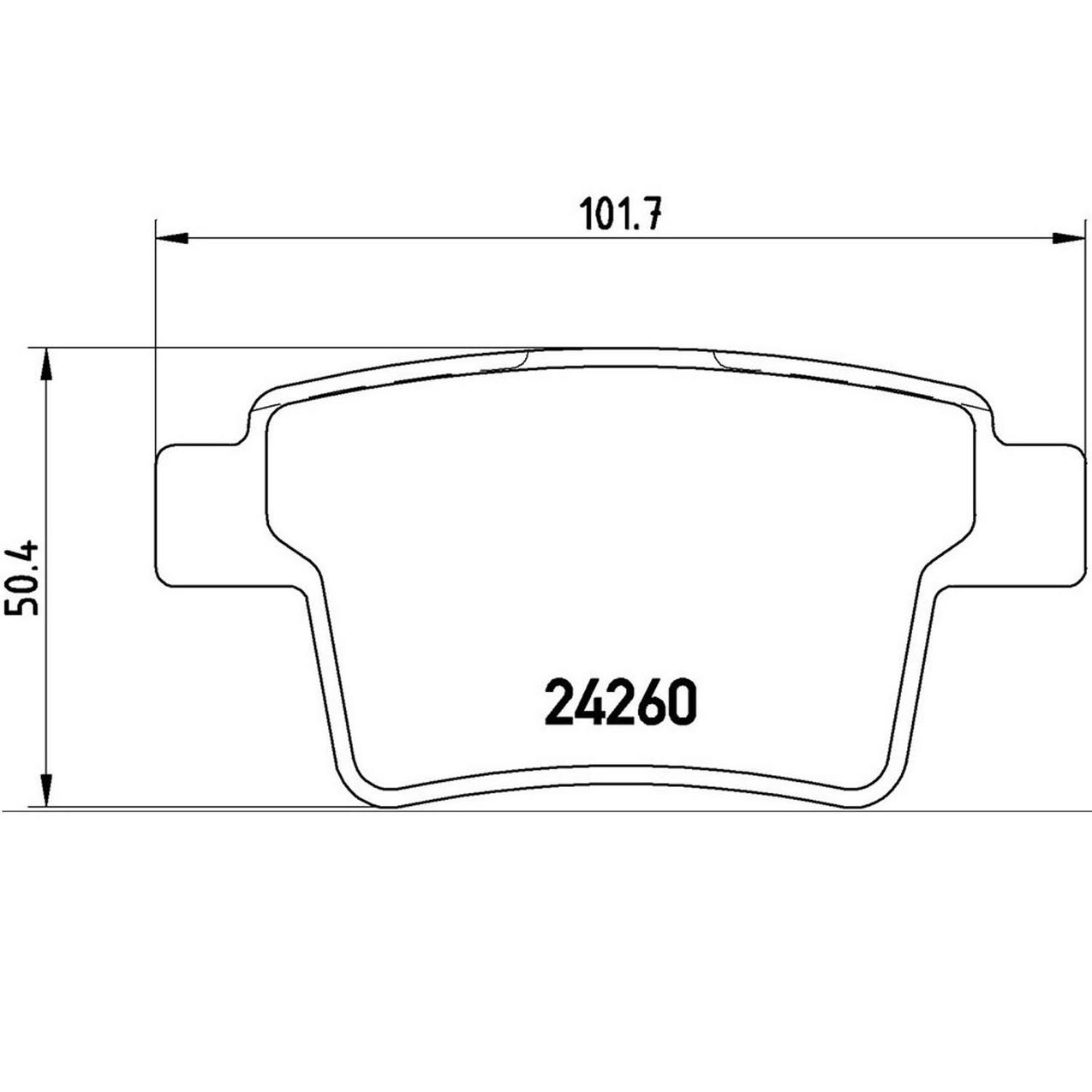 Jaguar Ford Mercury Disc Brake Pad Set - Rear (Low-Met) C2S52081 Brembo