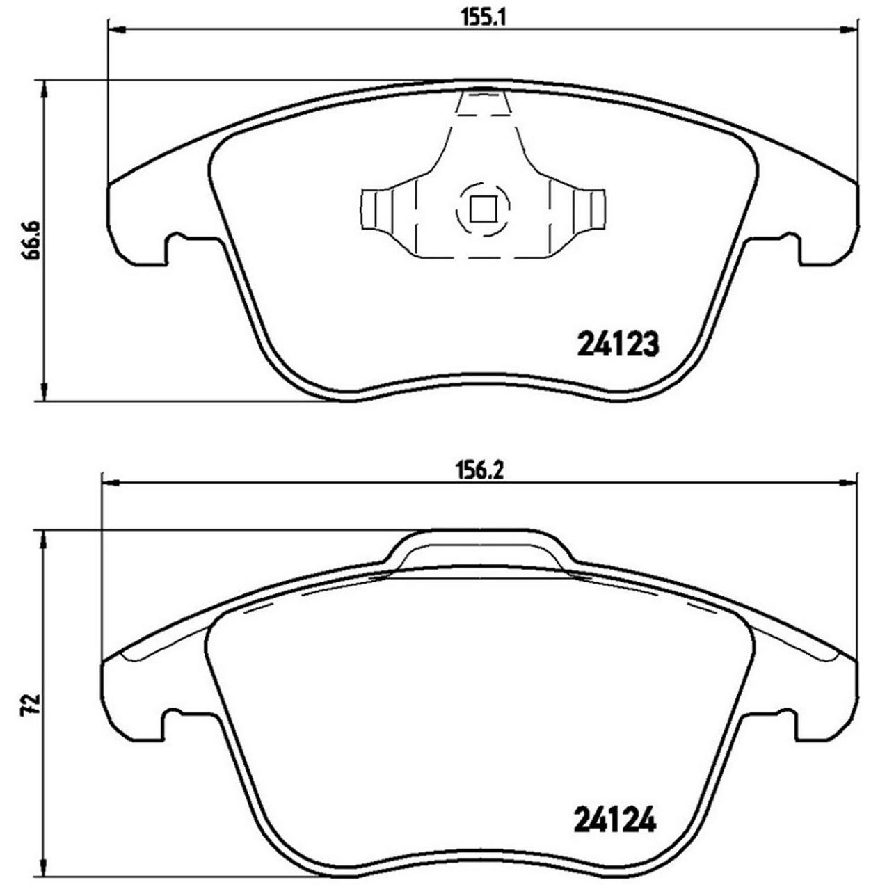 Land Rover Volvo Disc Brake Pad and Rotor Kit - Front (300mm) (Low-Met) (Xtra) Brembo