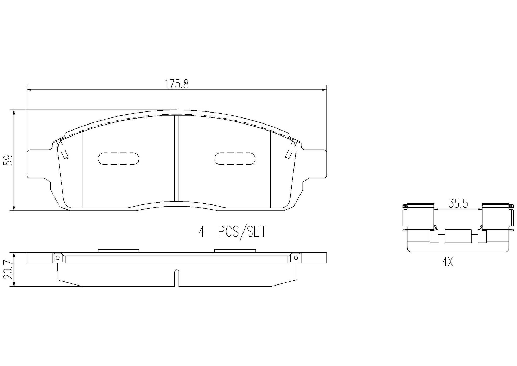 Ford Disc Brake Pad Set - Front (Ceramic) 4U2Z2V001CA Brembo