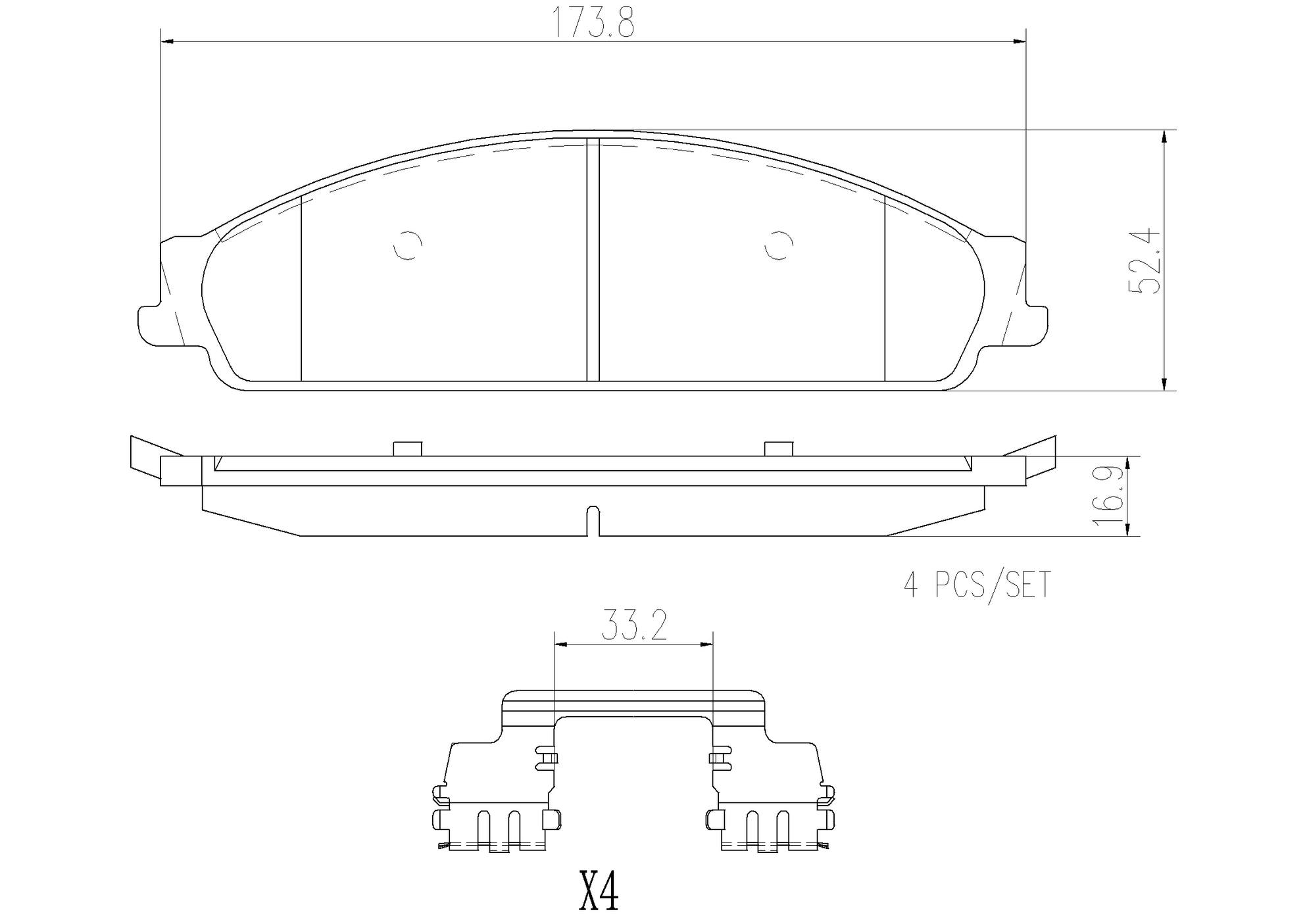 Ford Mercury Disc Brake Pad Set - Front (Ceramic) 5U2Z2V001J Brembo