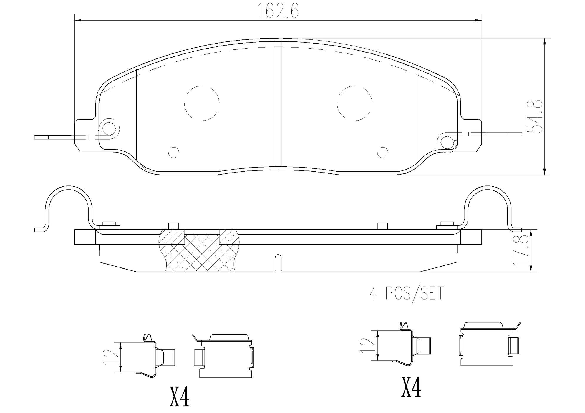 Ford Disc Brake Pad Set – Front (Ceramic) 9R3Z2001A Brembo Brembo P24121N