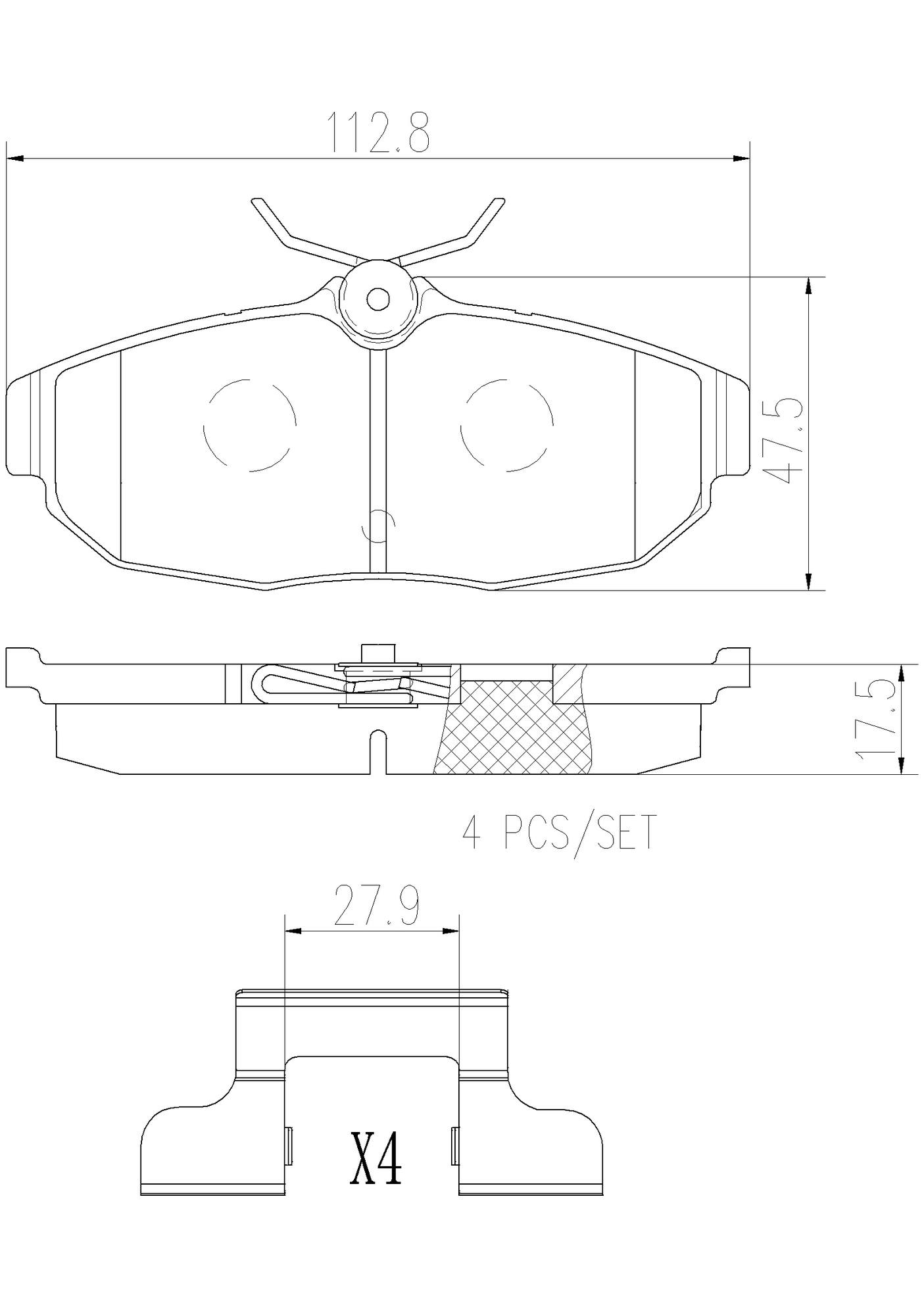 Ford Disc Brake Pad Set - Rear (Ceramic) CR3Z2200A Brembo