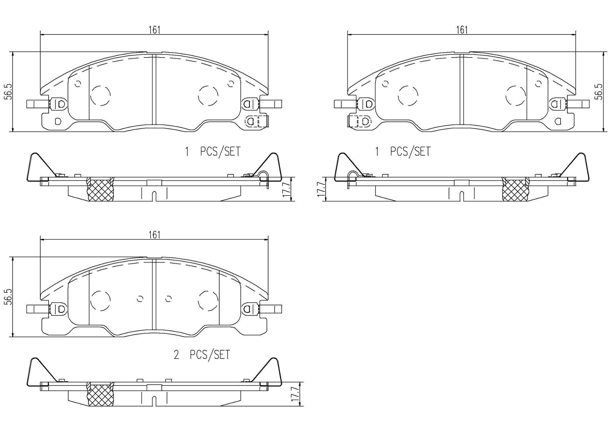 Ford Disc Brake Pad Set - Front (Ceramic) 8U2Z2V001A Brembo