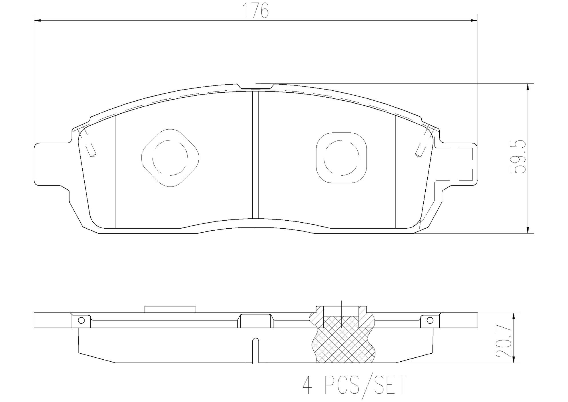 Ford Disc Brake Pad Set - Front (Ceramic) 9L3Z2001A Brembo