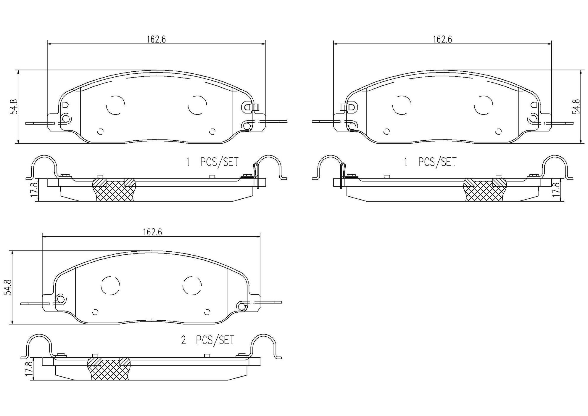 Ford Disc Brake Pad Set - Front (Ceramic) CU2Z2V001F Brembo