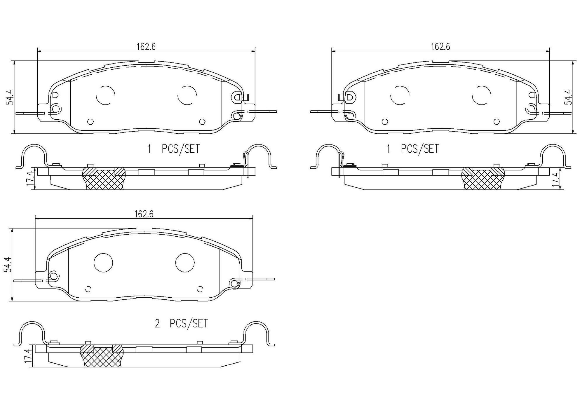 Ford Disc Brake Pad Set - Front (Ceramic) CR3Z2001B Brembo