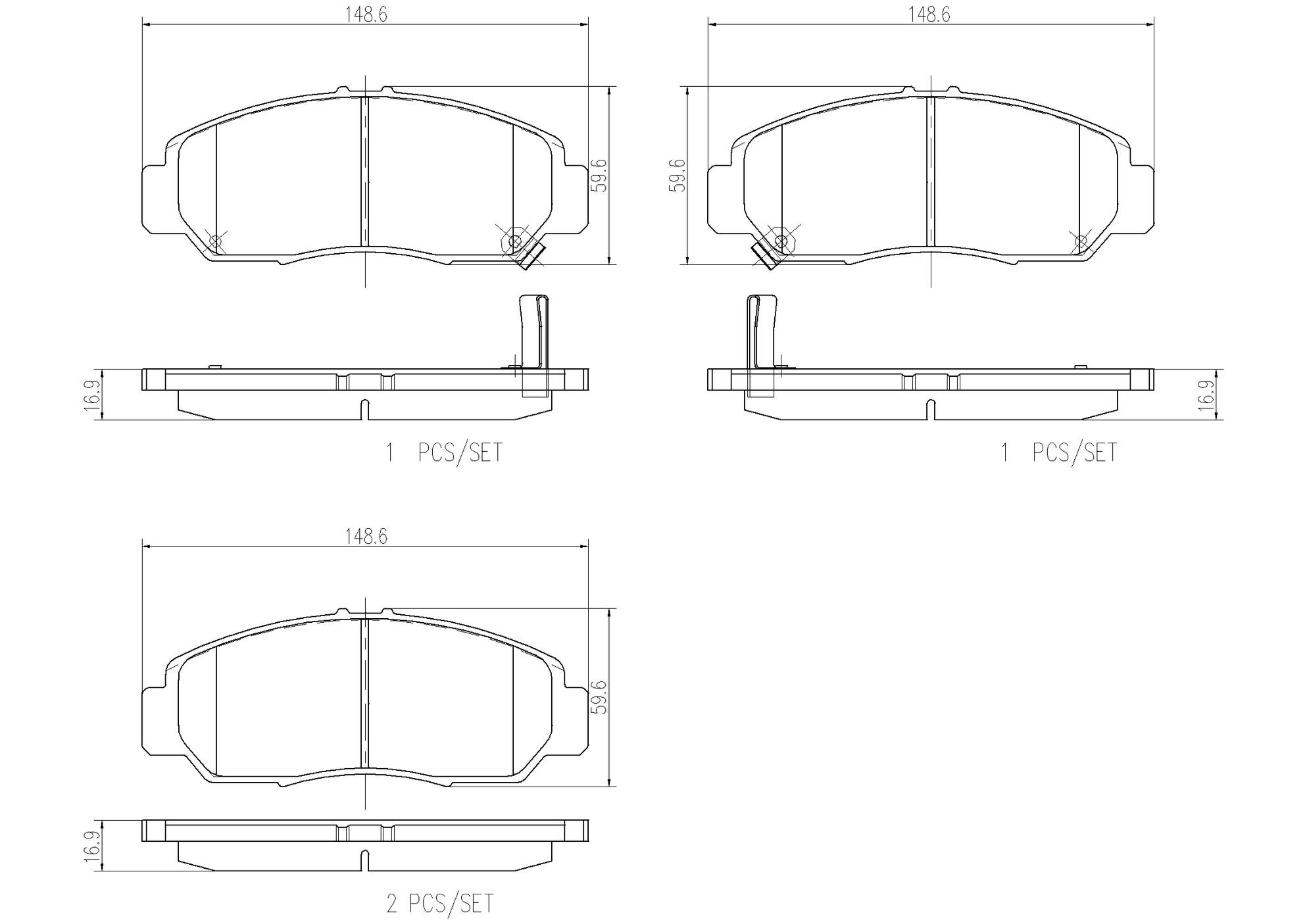 Honda Disc Brake Pad and Rotor Kit - Front (300mm) (Ceramic) Brembo