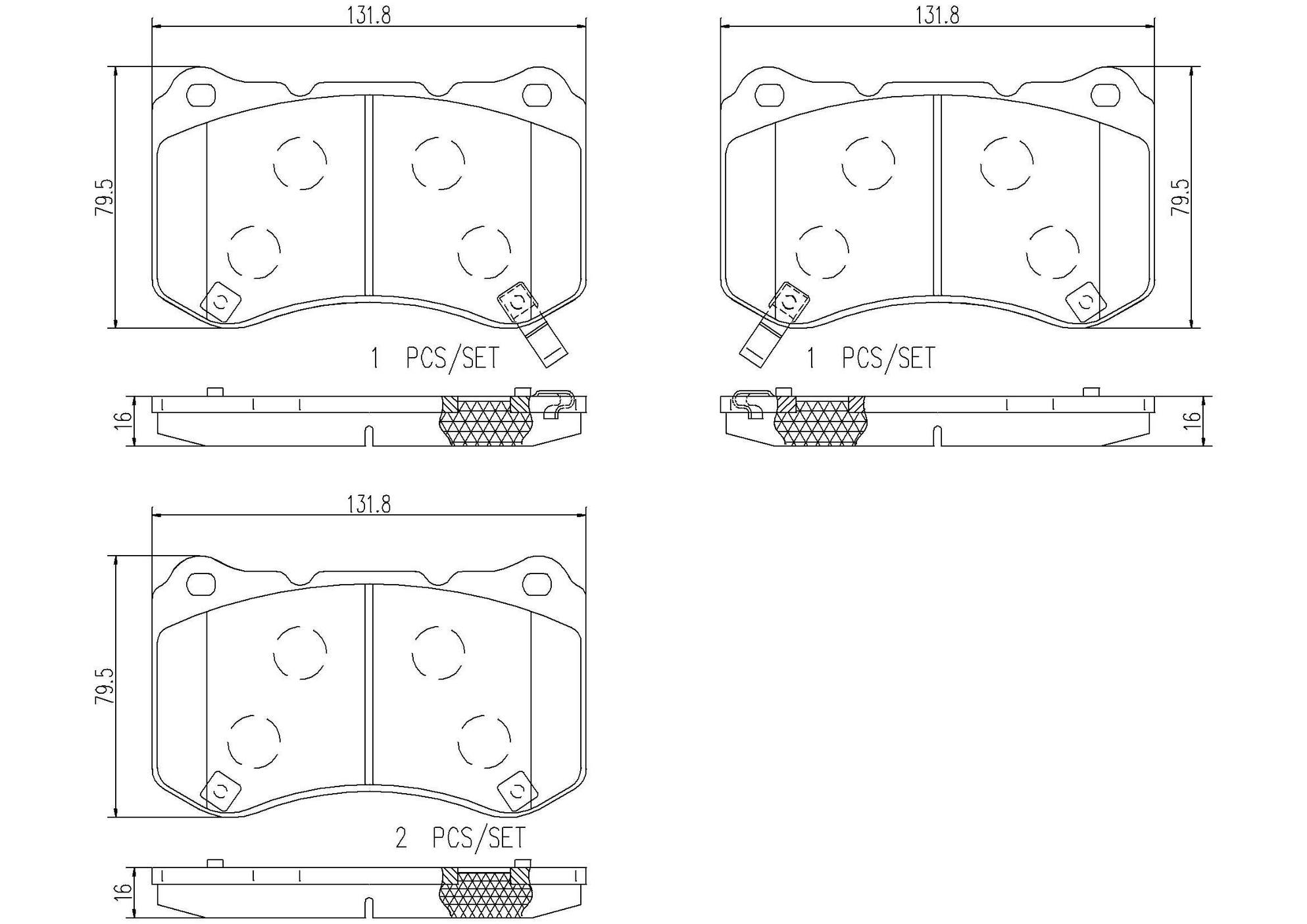 Acura Disc Brake Pad Set - Front (Ceramic) 45022SEPA51 Brembo