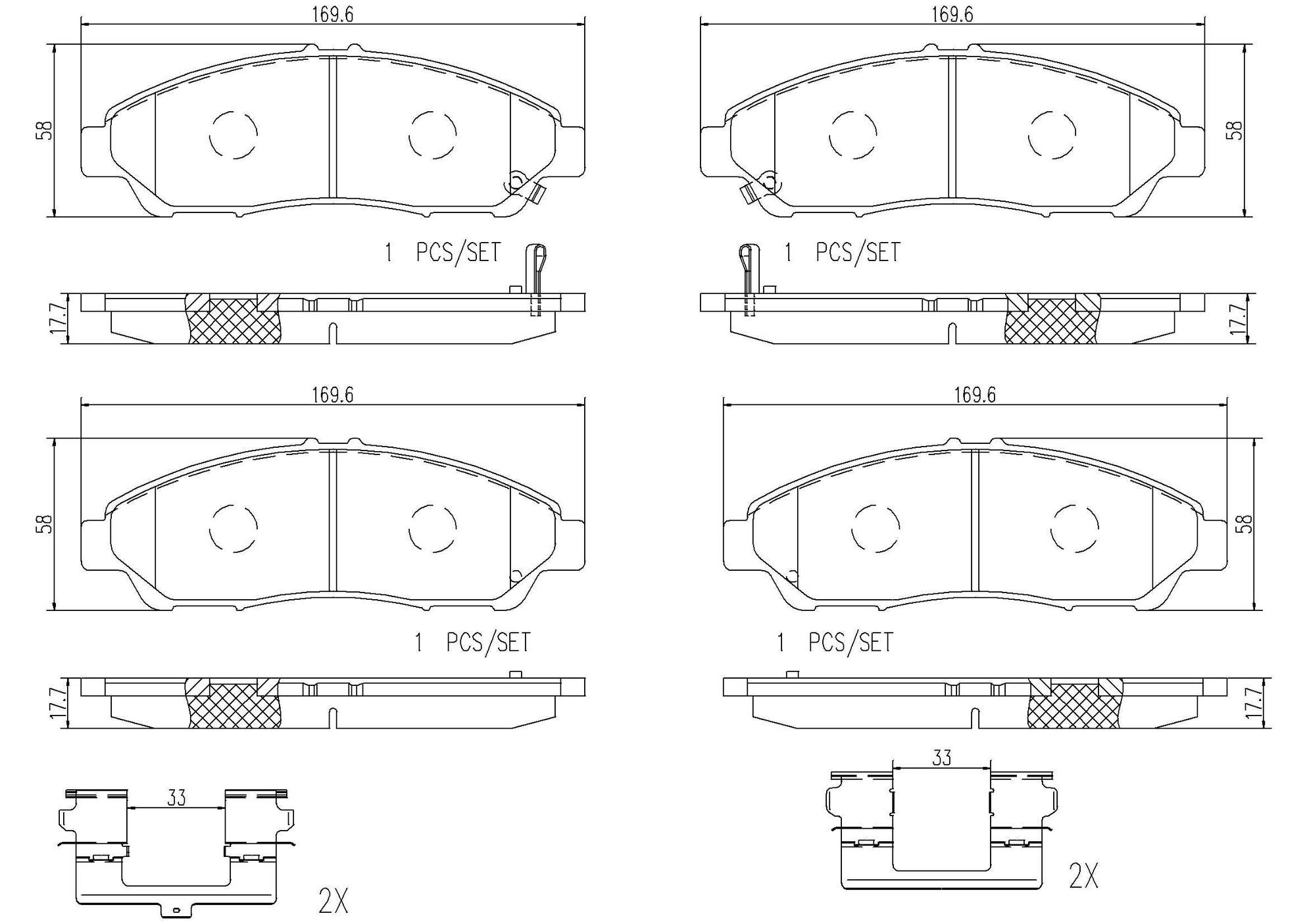 Acura Disc Brake Pad Set - Front (Ceramic) 45022SZAA01 Brembo