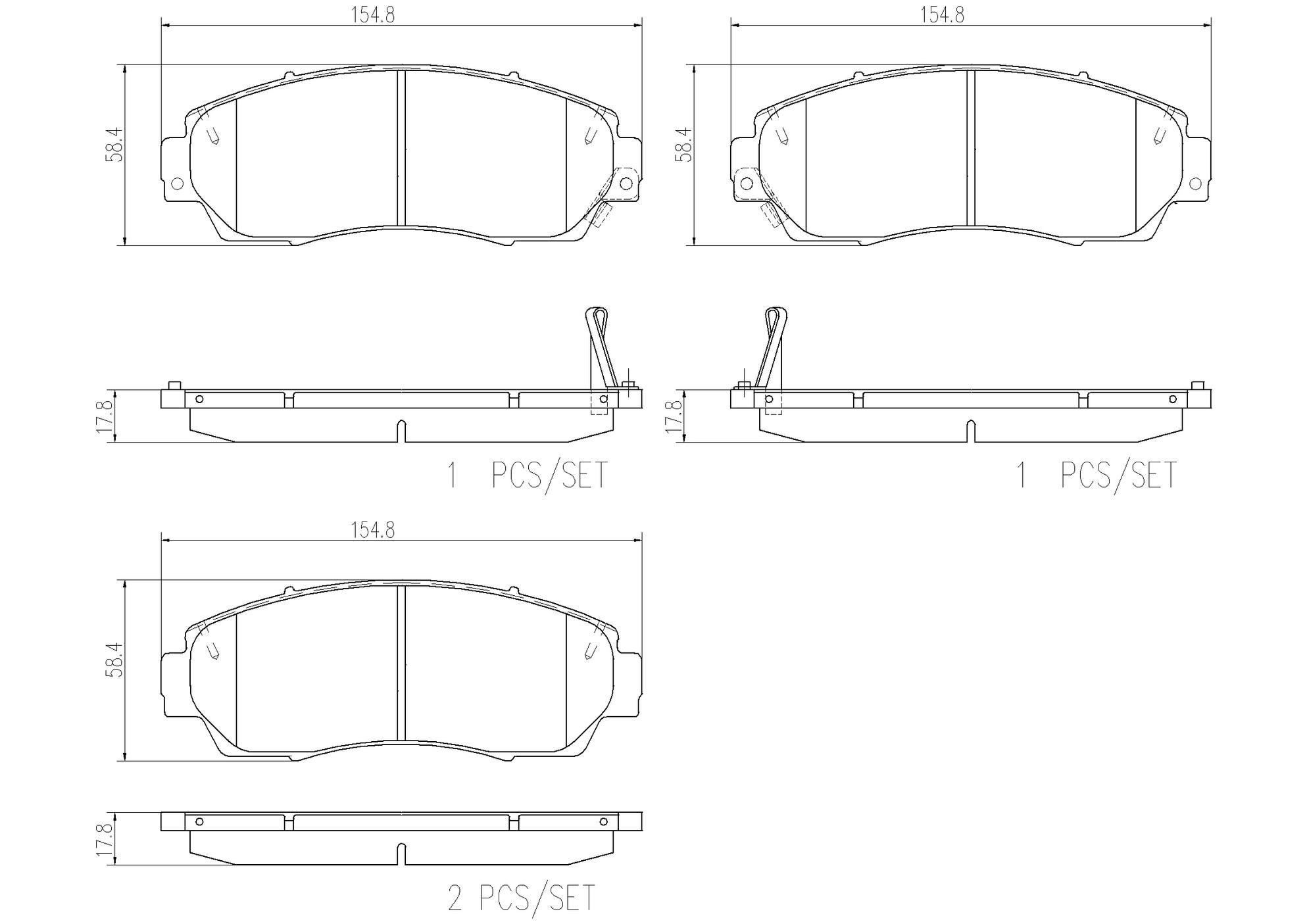 Honda Acura Disc Brake Pad and Rotor Kit - Front (296mm) (Ceramic) Brembo