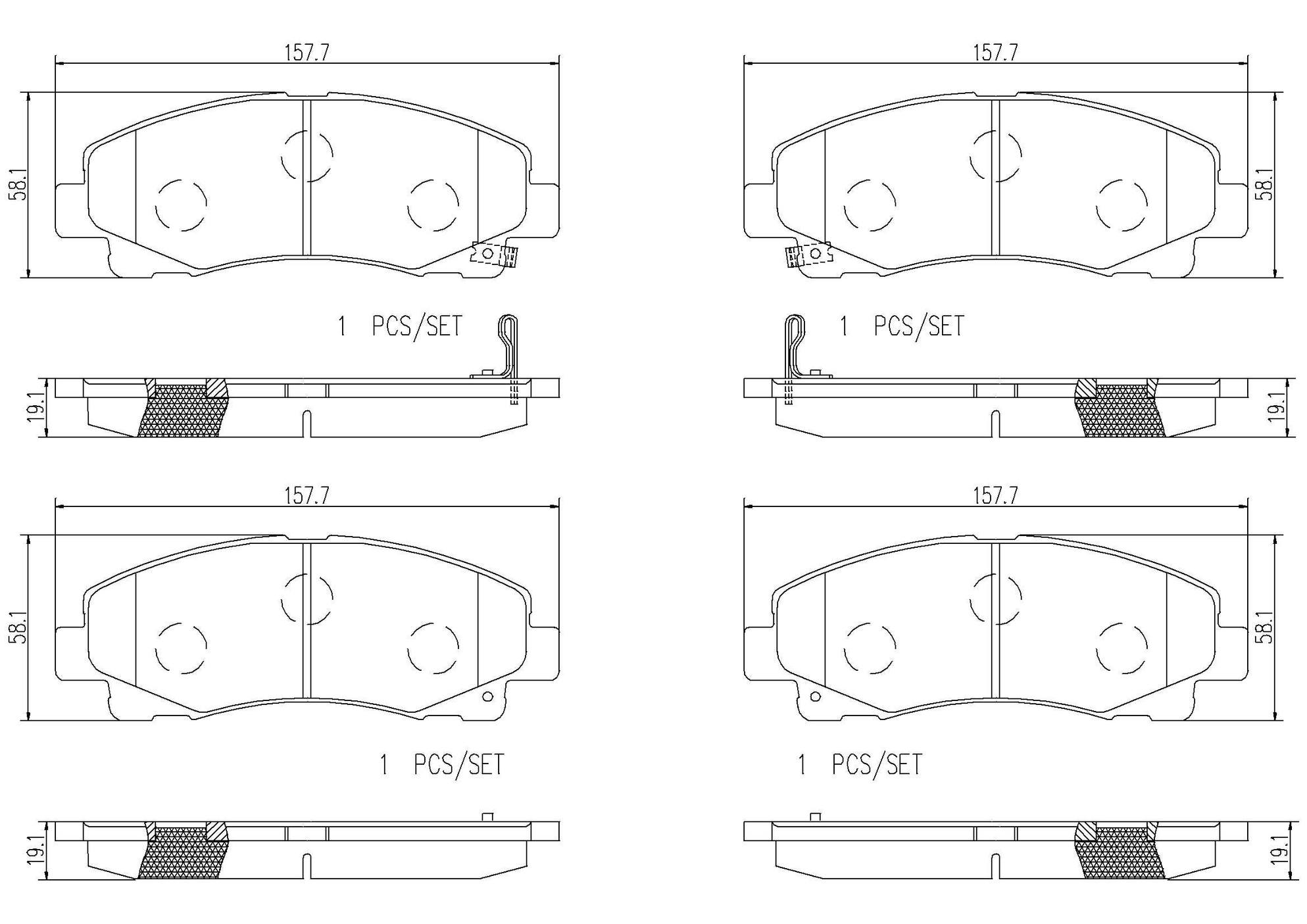 Honda Acura Disc Brake Pad Set - Front (Ceramic) 45022SJCA02 Brembo