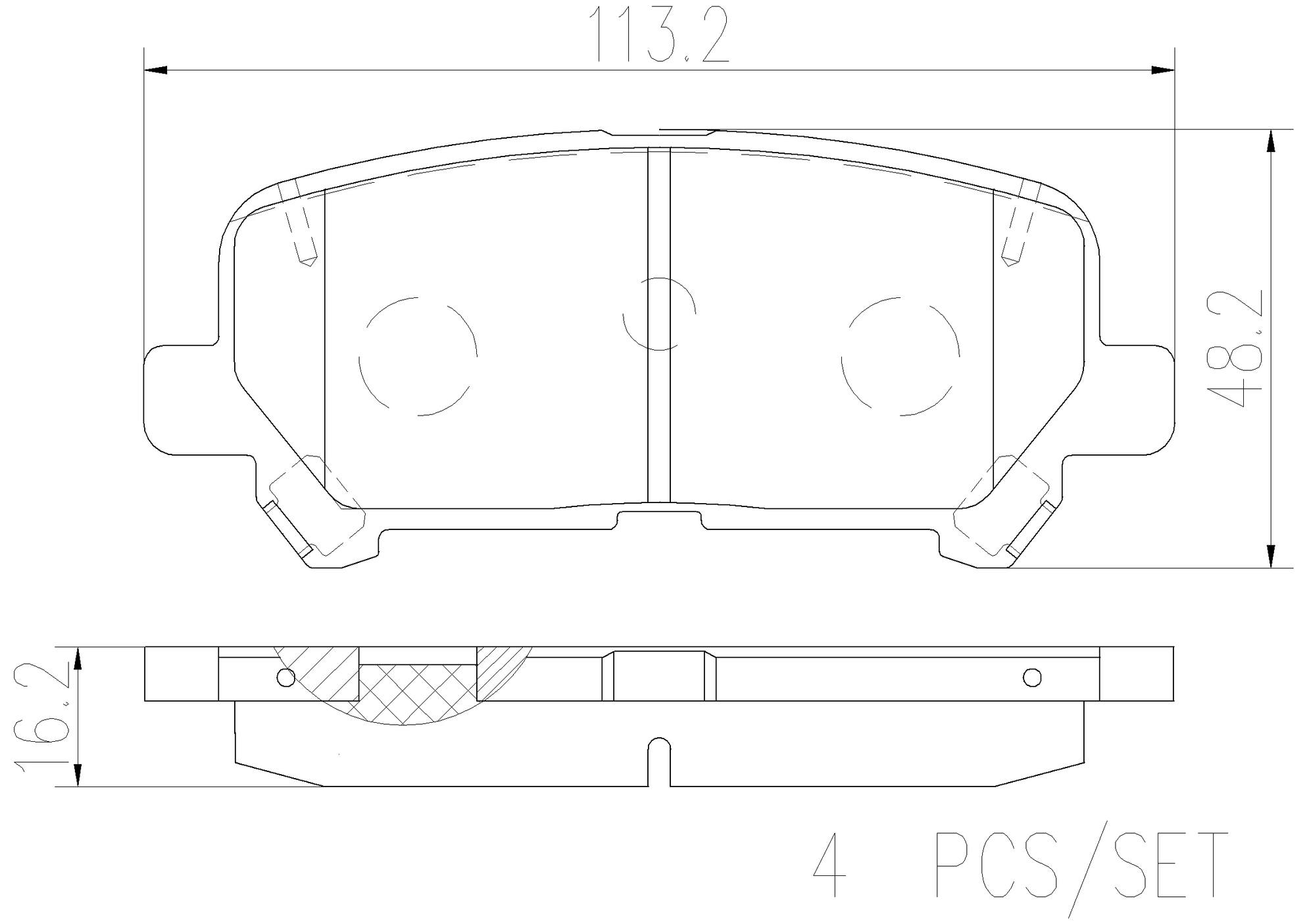 Honda Disc Brake Pad Set - Rear (Ceramic) 43022SZAA11 Brembo