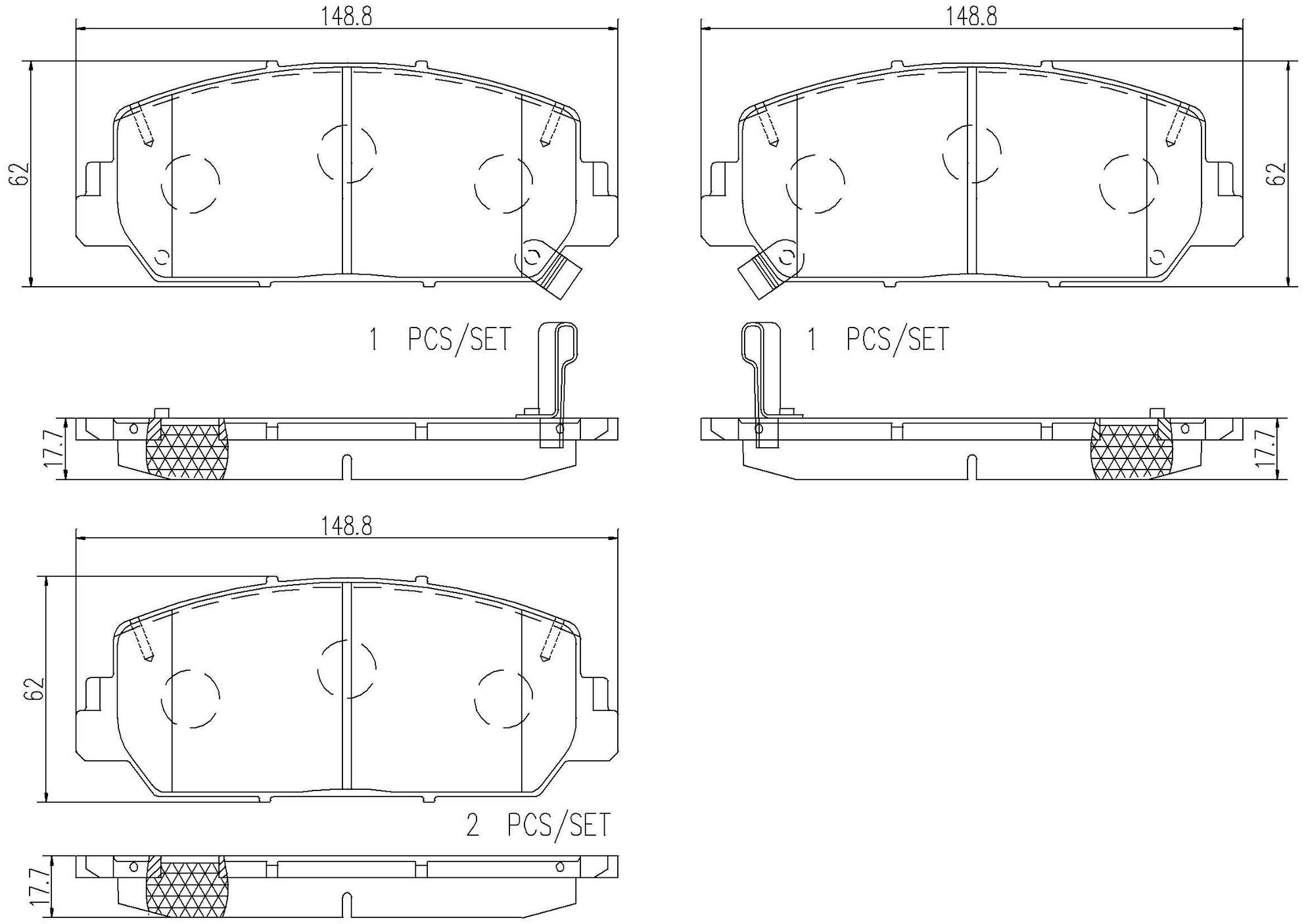 Honda Acura Disc Brake Pad Set – Front (Ceramic) 45022TX4A80 Brembo ...