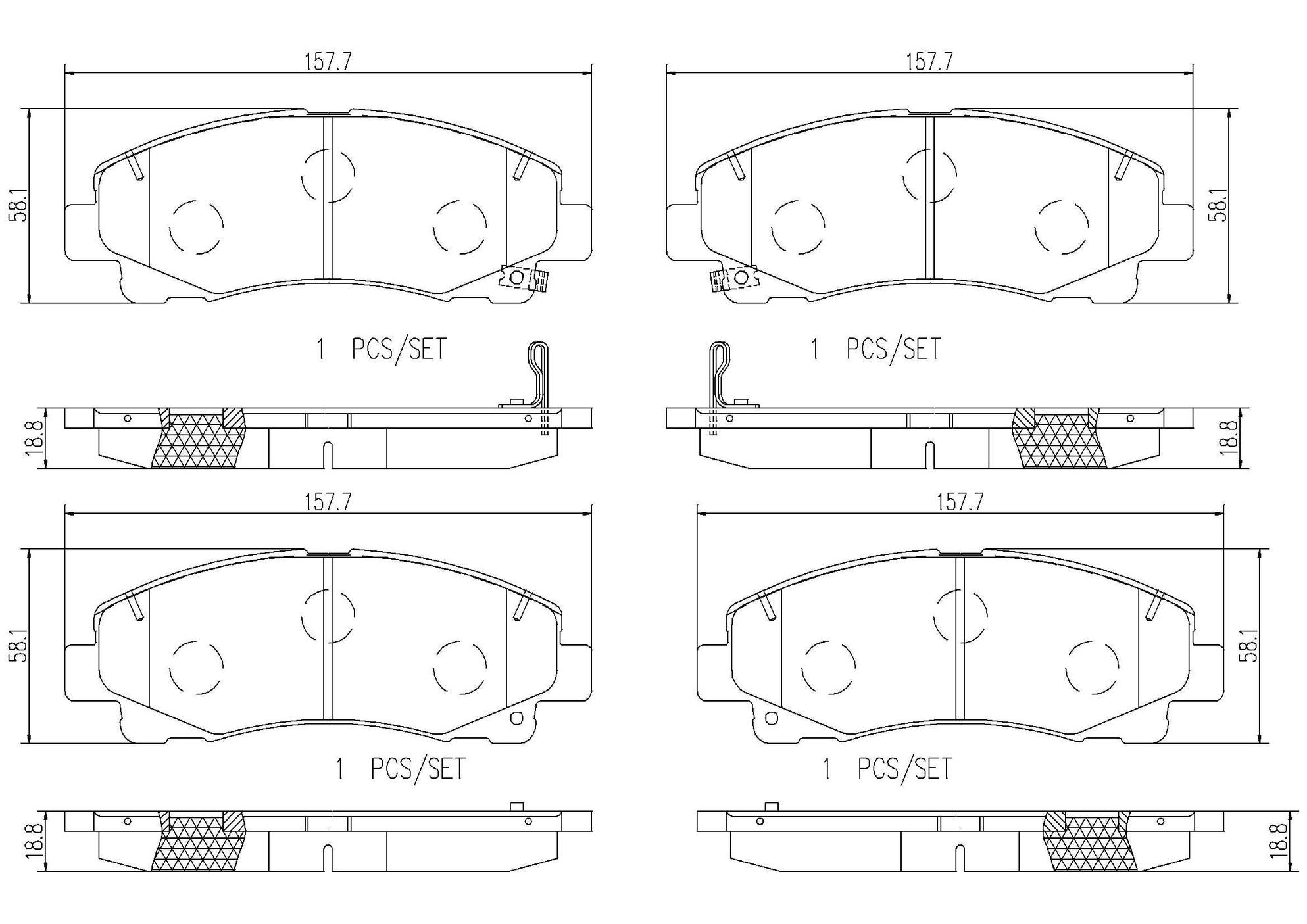 Honda Acura Disc Brake Pad Set - Front (Ceramic) 45022SJPA01 Brembo